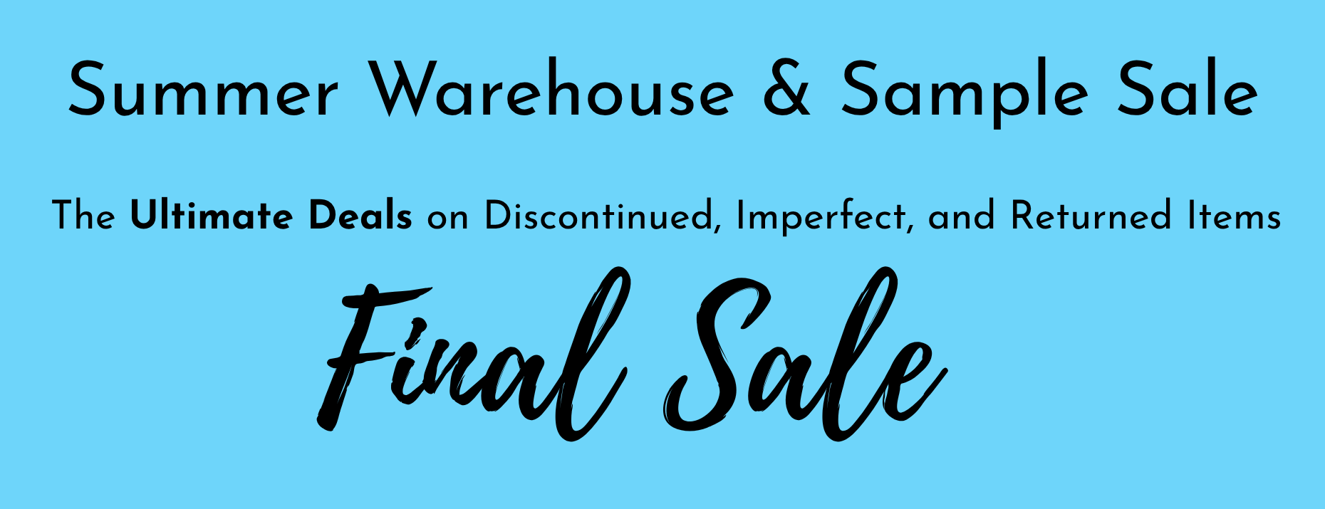 Warehouse Sale