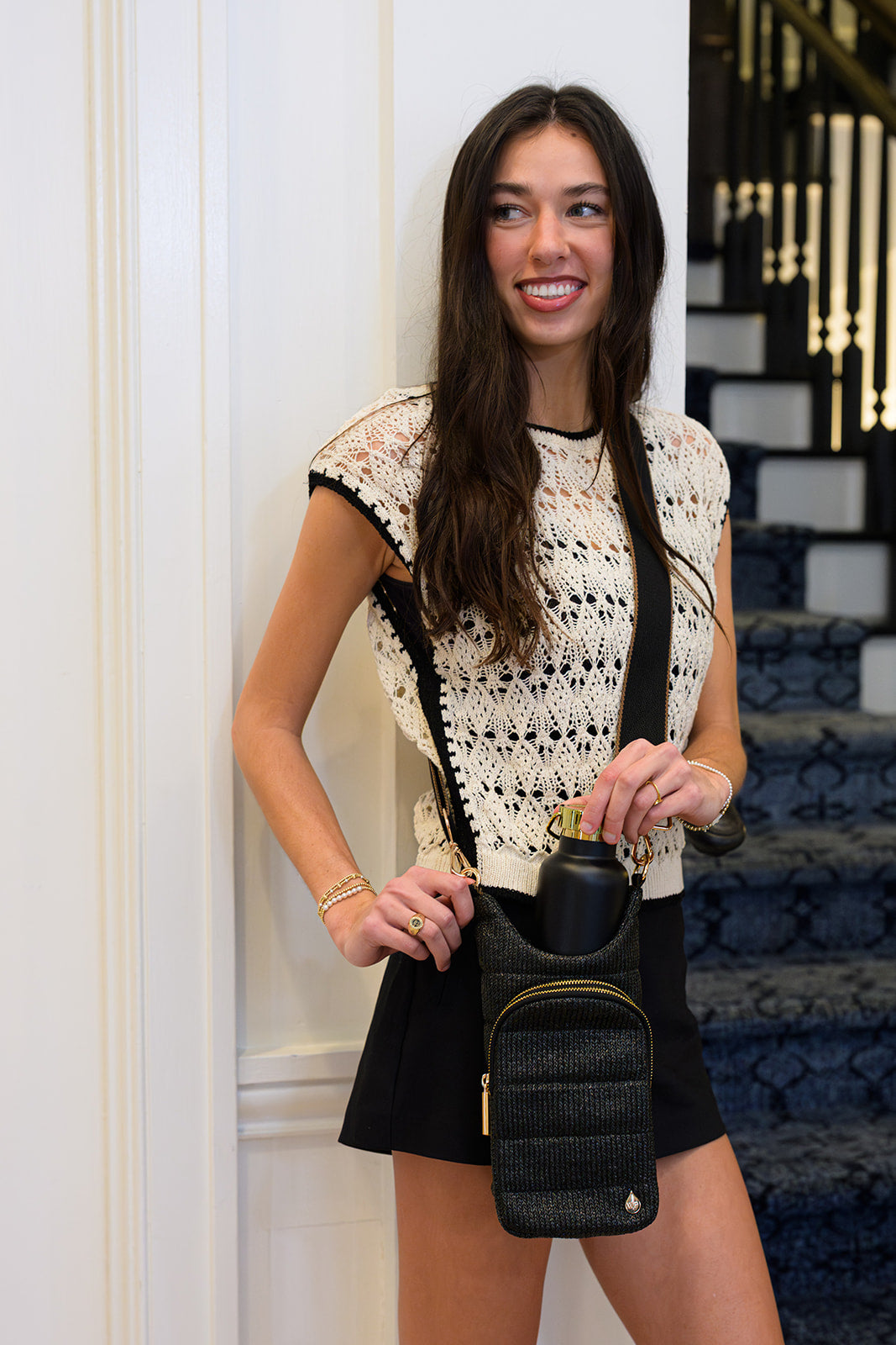 Black Faux Raffia HydroBag®