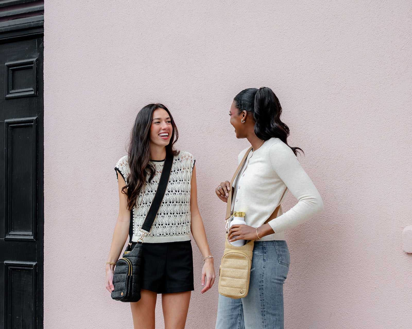 Black Faux Raffia HydroBag®