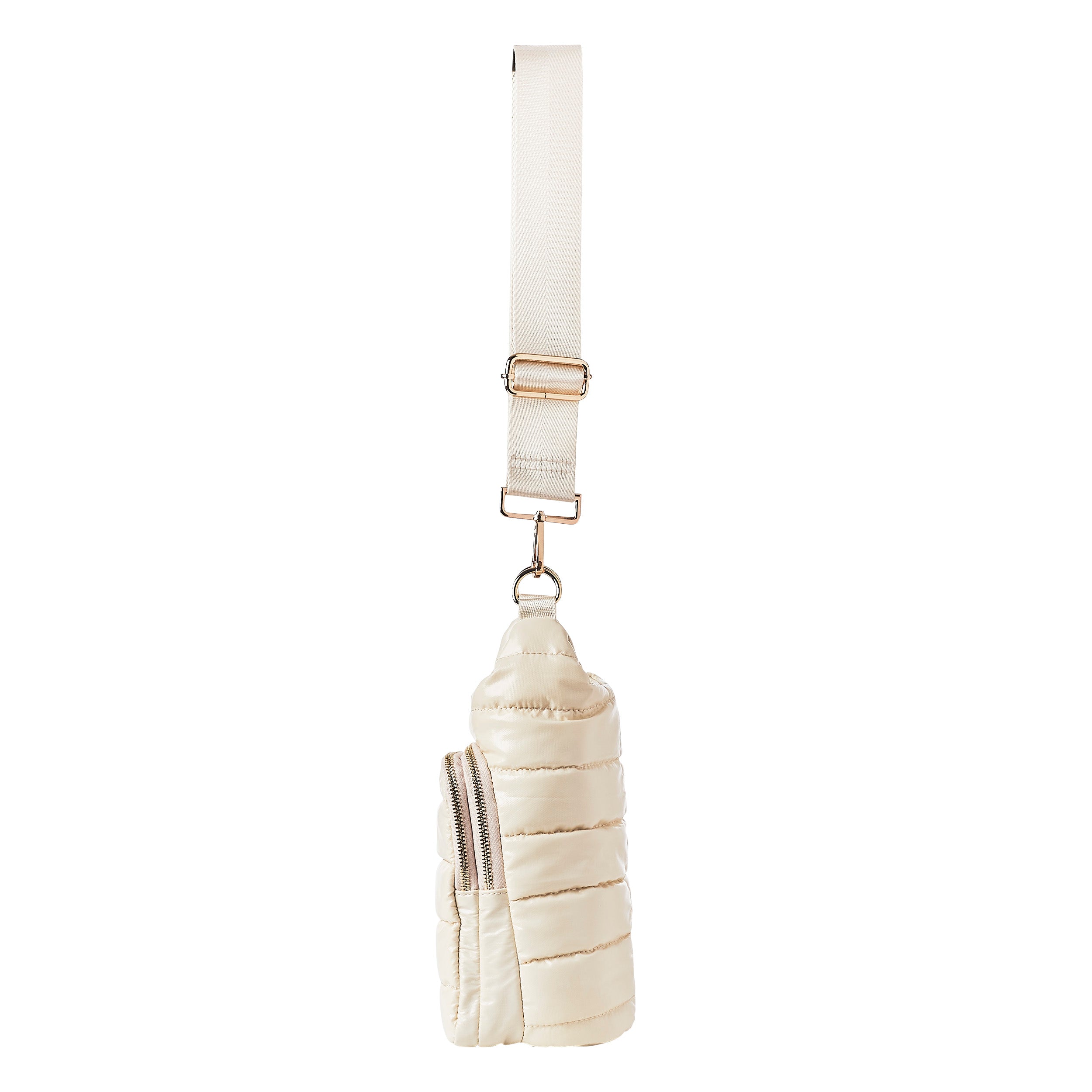 Ivory Glossy HydroBag with Solid Matching Strap