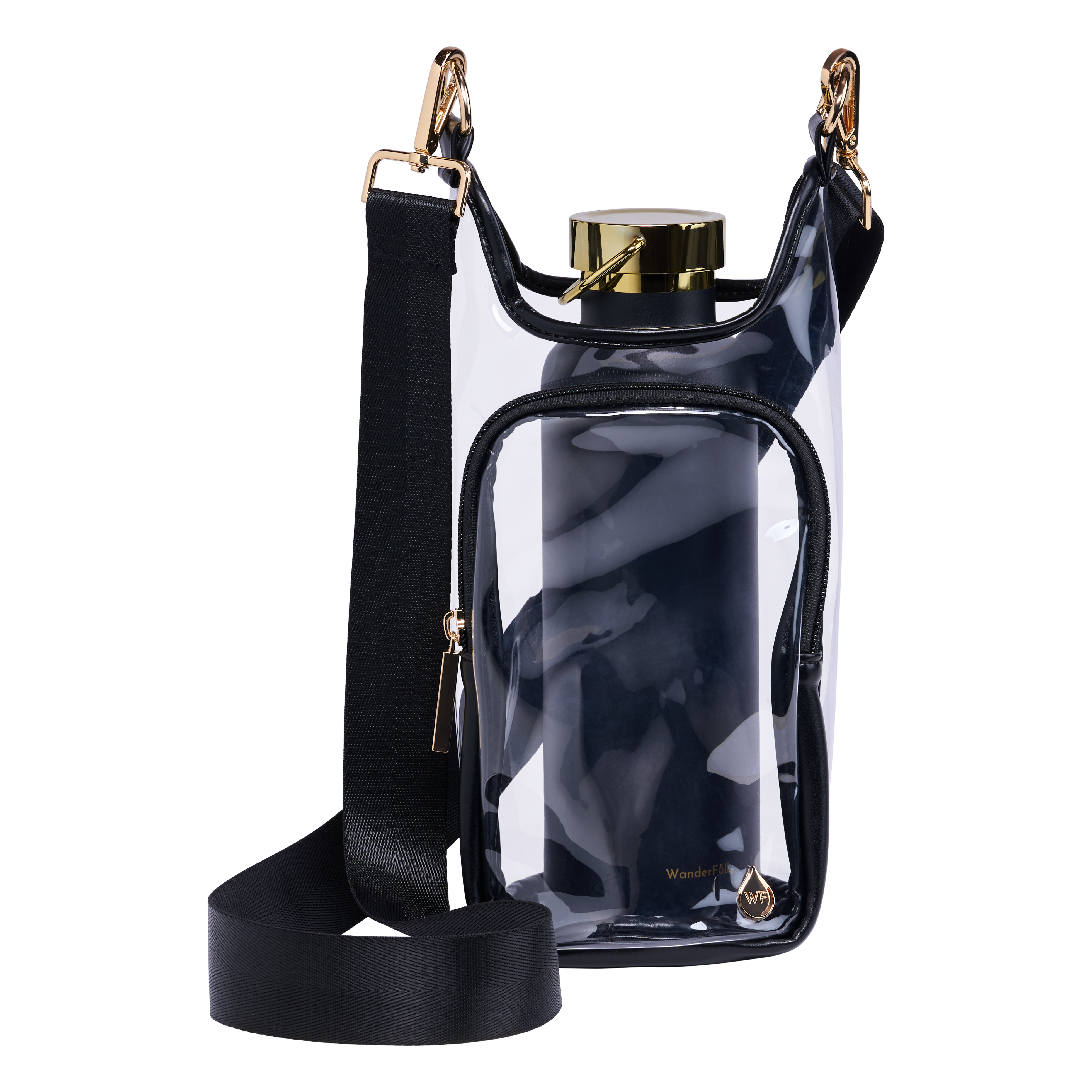 Clear HydroBag® Stadium with Black Trim and Matching Pouch