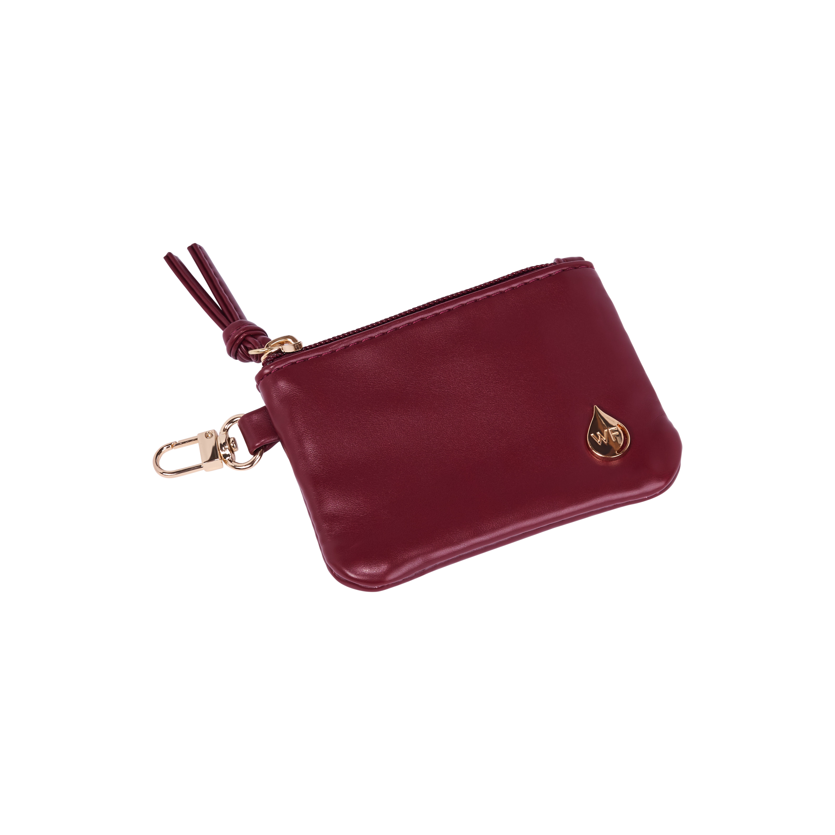 Clear HydroBag® Stadium with Maroon Trim and Matching Pouch