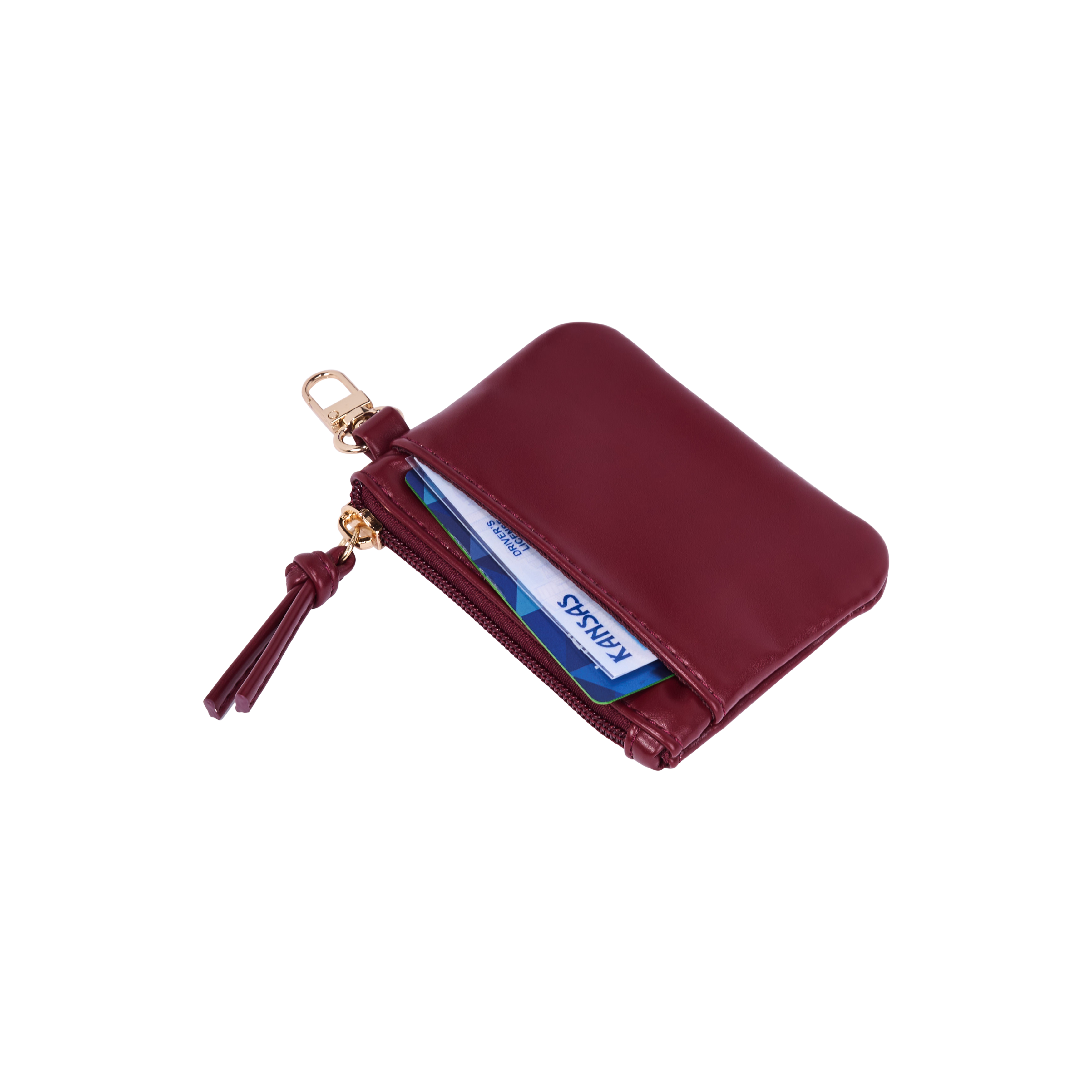 Clear HydroBag® Stadium with Maroon Trim and Matching Pouch