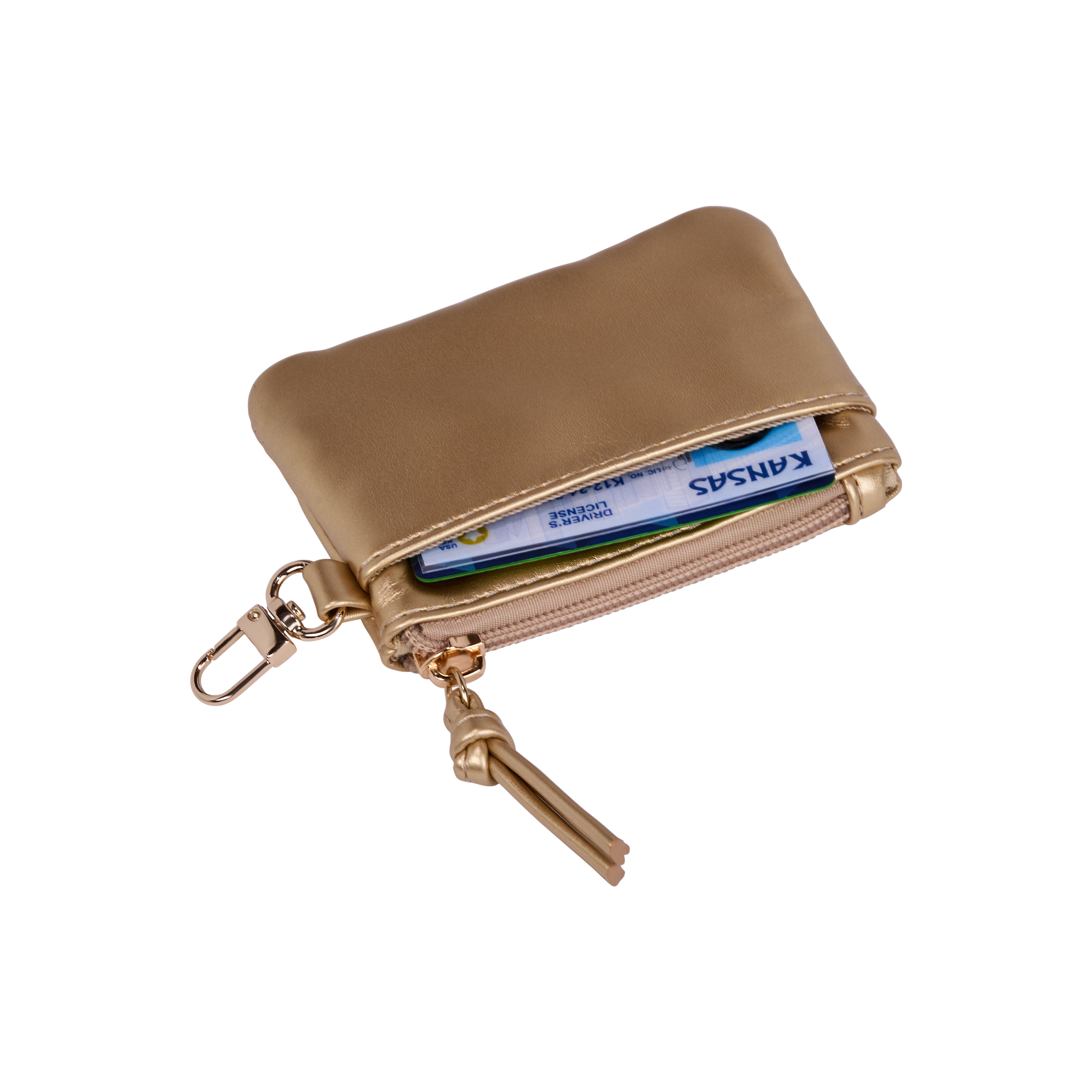 Clear HydroBag® Stadium with Gold Trim and Matching Pouch