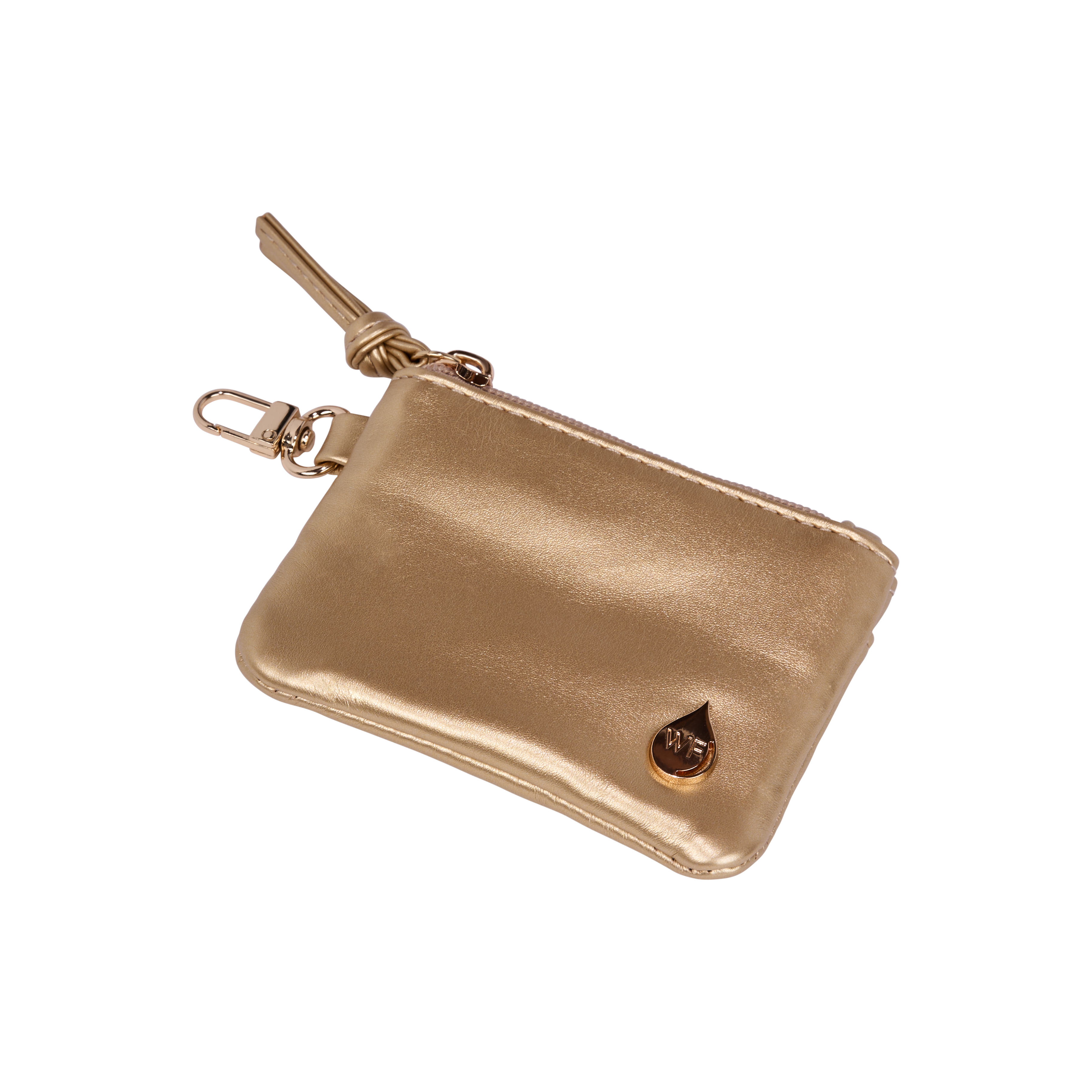 Clear HydroBag® Stadium with Gold Trim and Matching Pouch