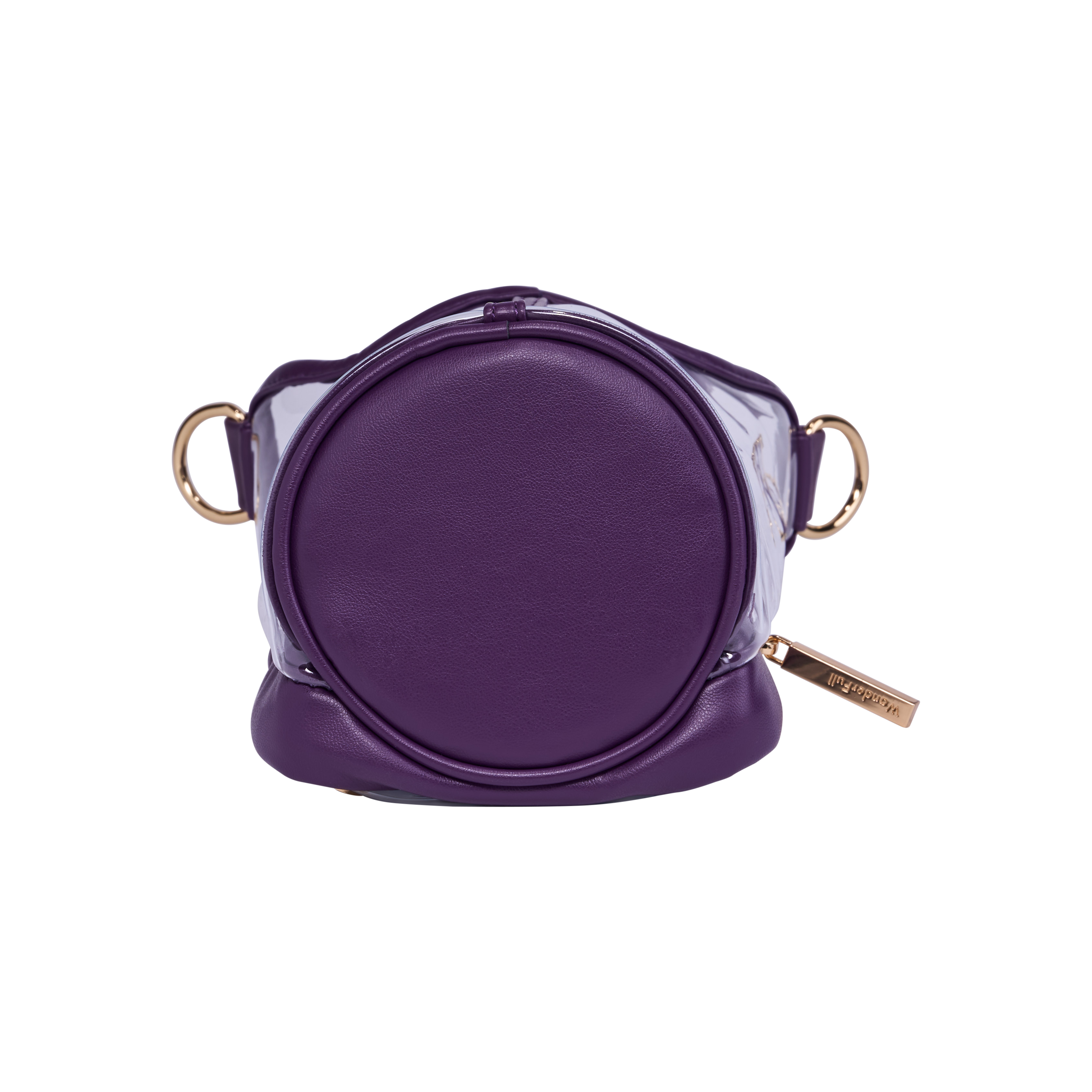 Clear HydroBag® Stadium with Purple Trim and Matching Pouch
