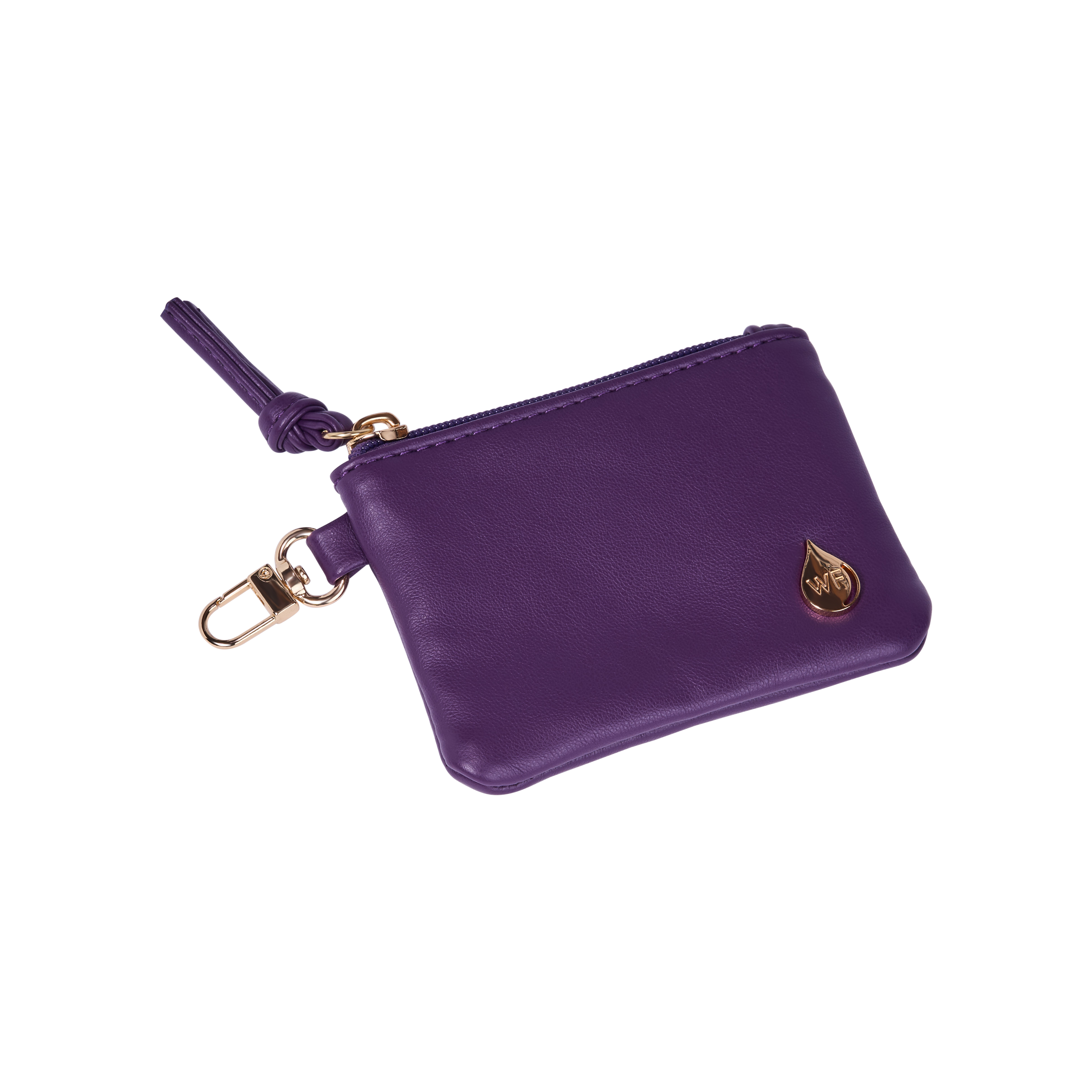 Clear HydroBag® Stadium with Purple Trim and Matching Pouch