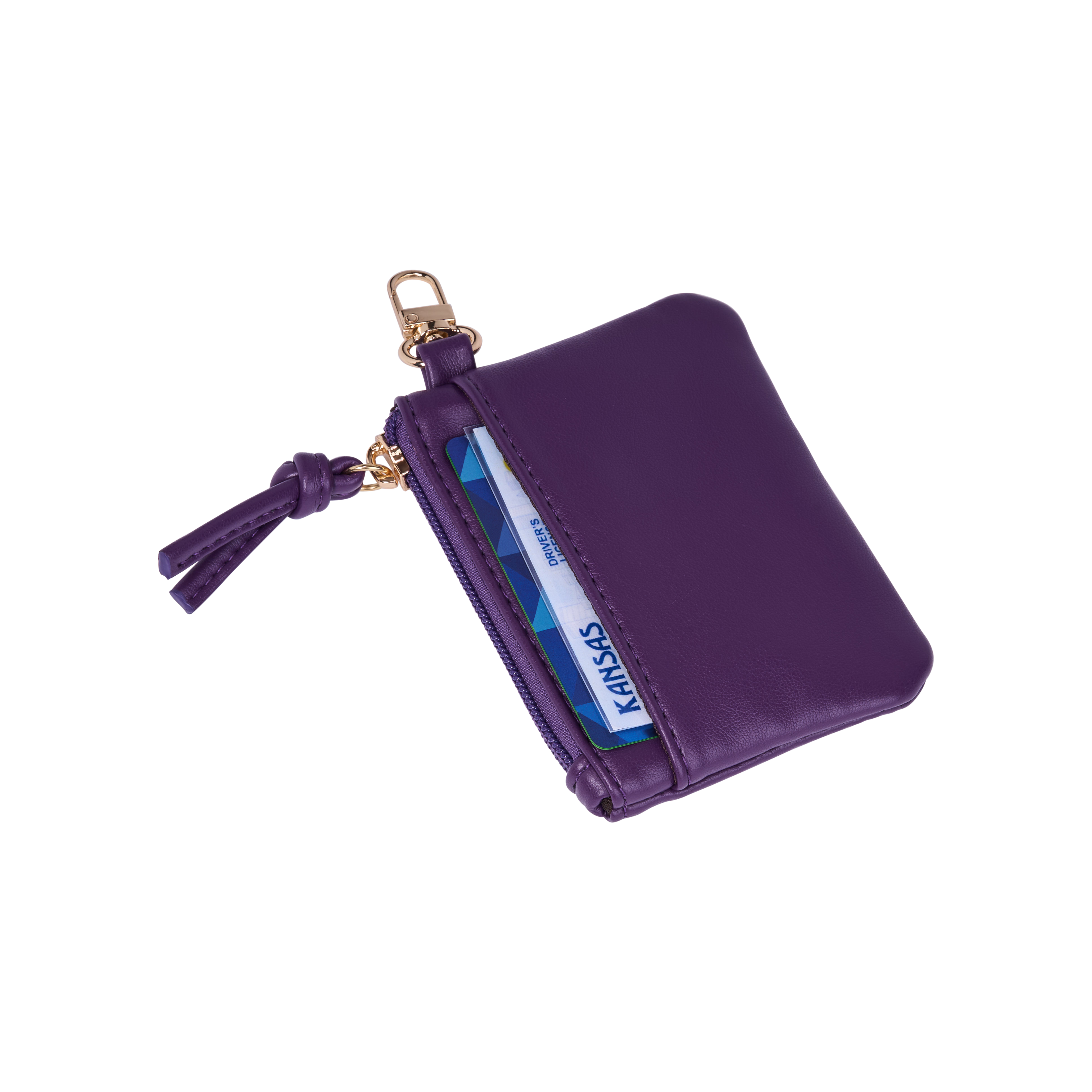 Clear HydroBag® Stadium with Purple Trim and Matching Pouch