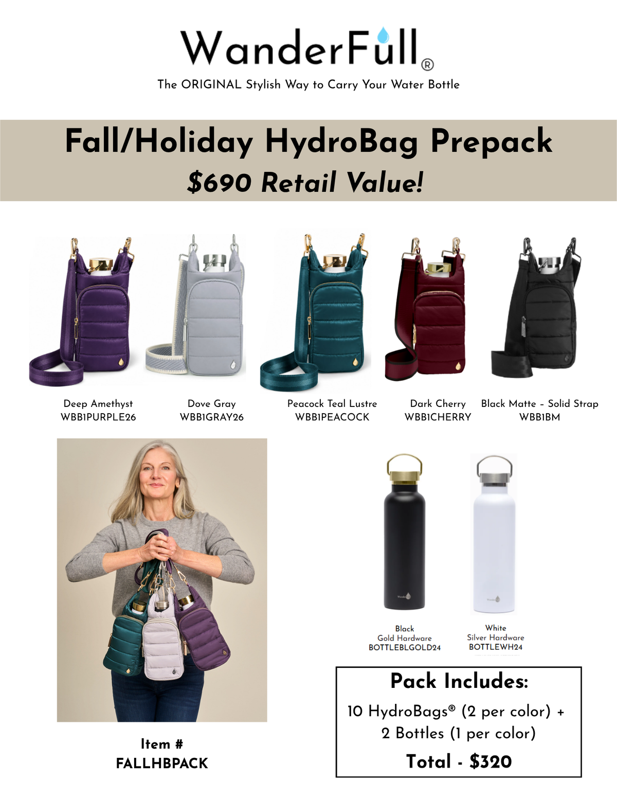 Fall- Winter 2026 Signature HydroBag Prepack