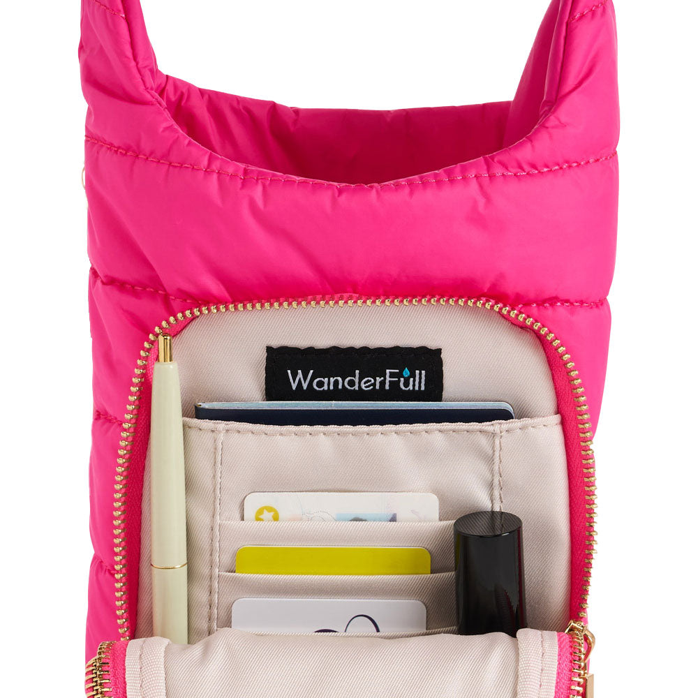 Bright Pink HydroBag® Handle™ with Pink and Cream Strap