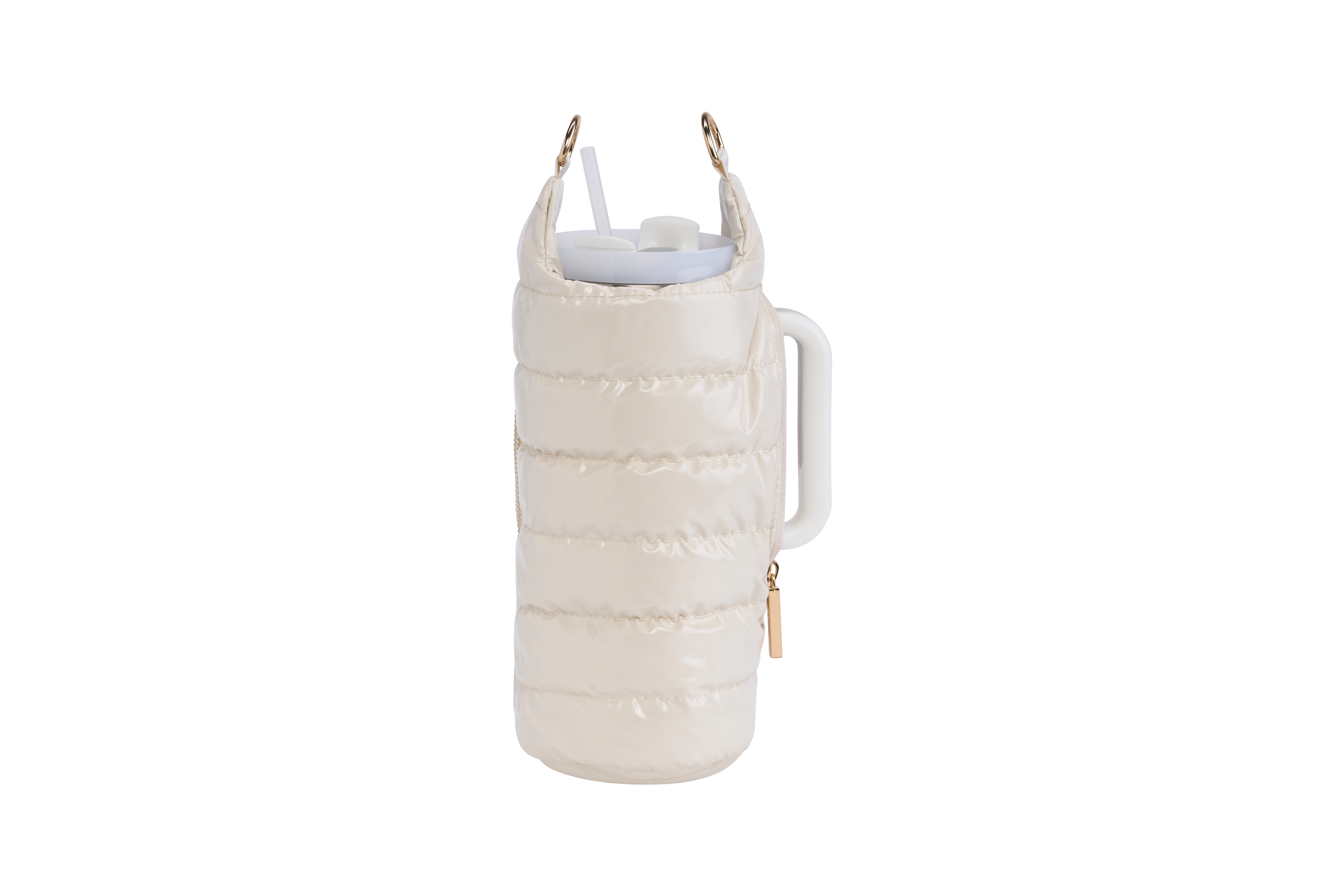 HydroBag® HANDLE™ - Ivory Lacquer with Solid Vegan Leather Trimmed Strap