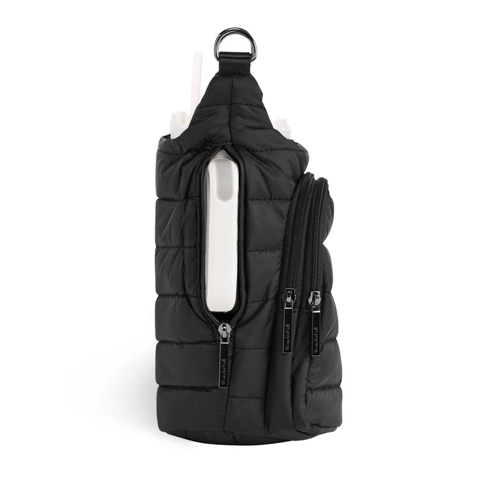 HydroBag® HANDLE™- Black Matte with Vegan Leather Trimmed Strap