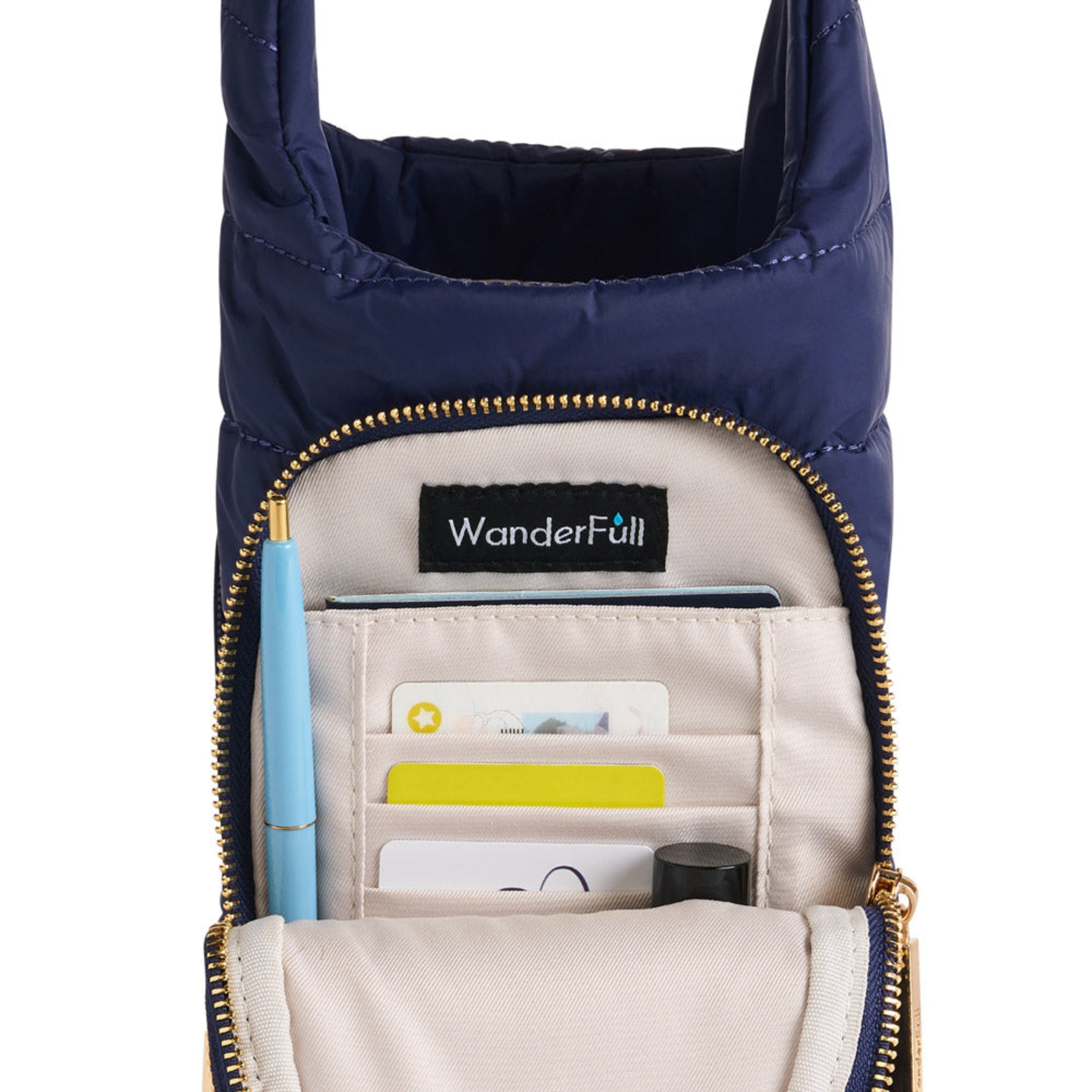 HydroBag® HANDLE™- Navy Matte with Solid Vegan Leather Strap
