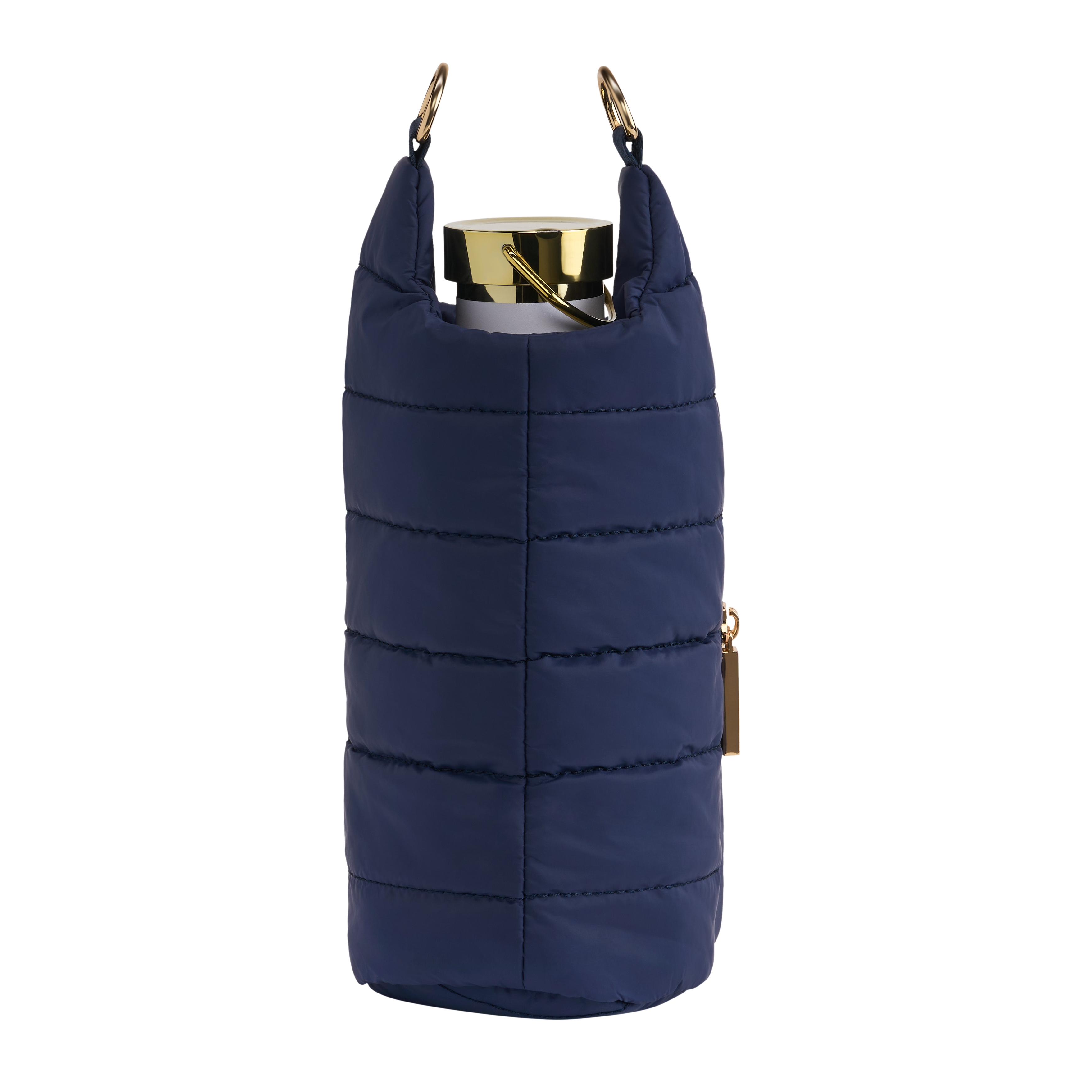 Navy HydroBag with Mahjong Embroidery and Navy, Green, White Strap