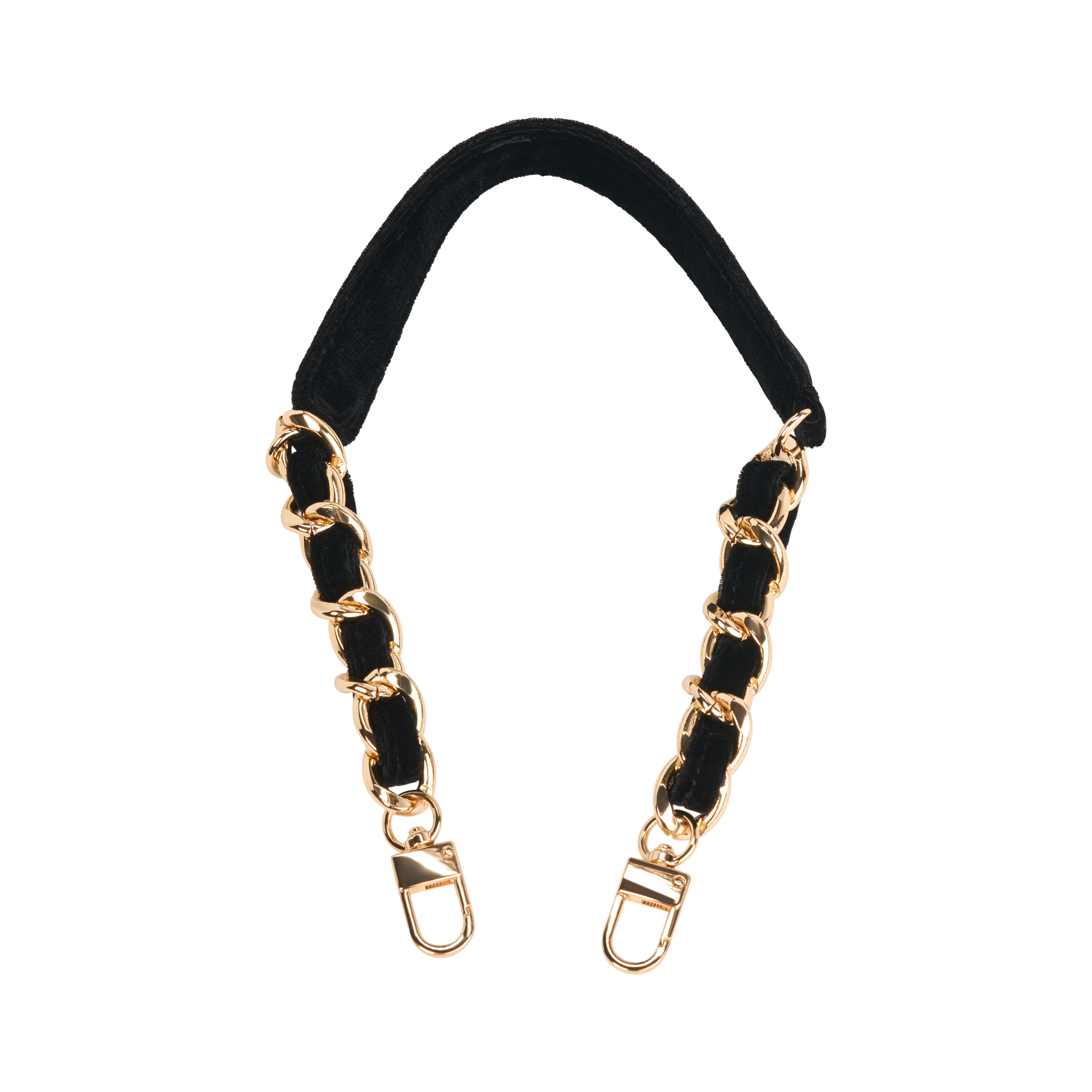 Velvet HydroBag® with Velvet and Gold chain strap- Black