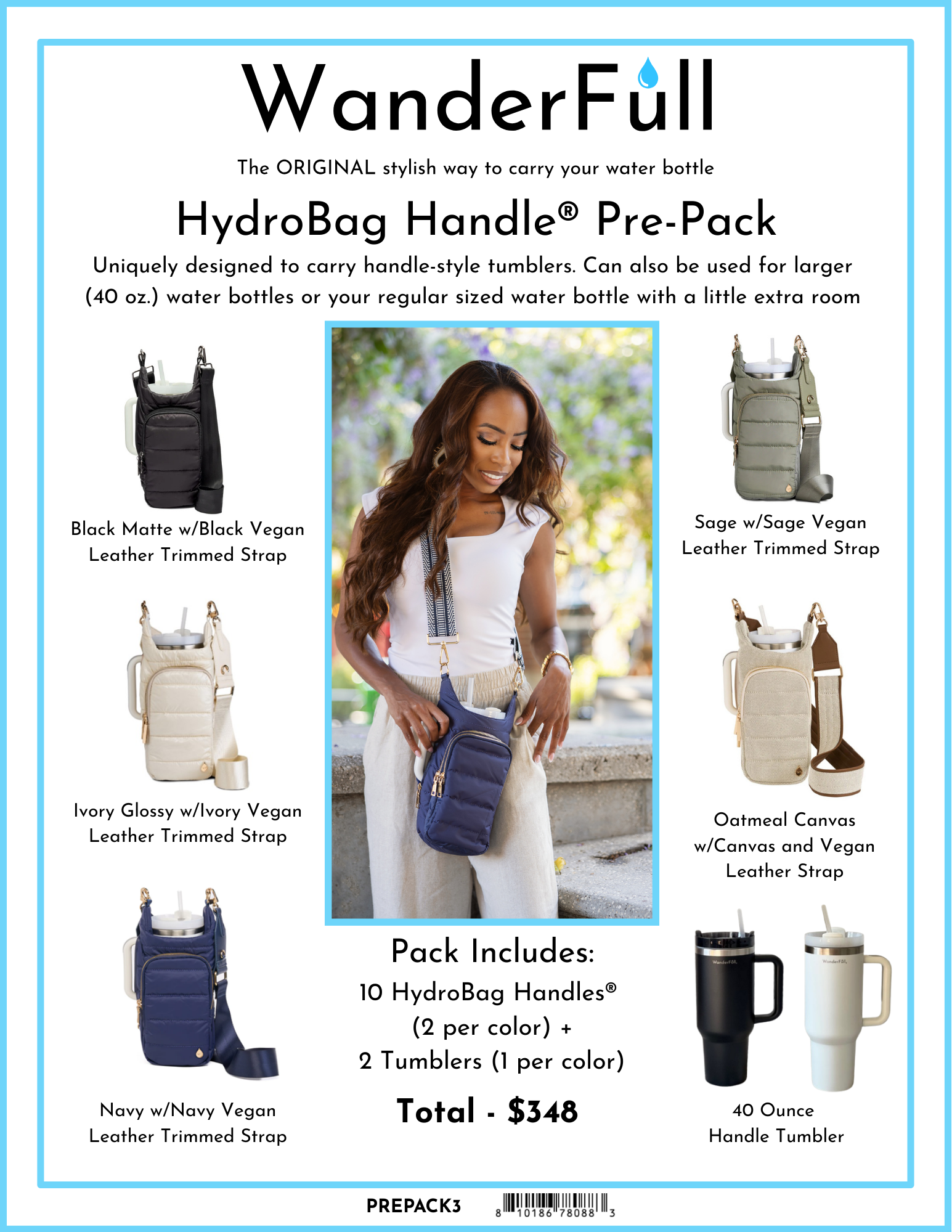 Prepack 3 Bundle- HydroBag Handle