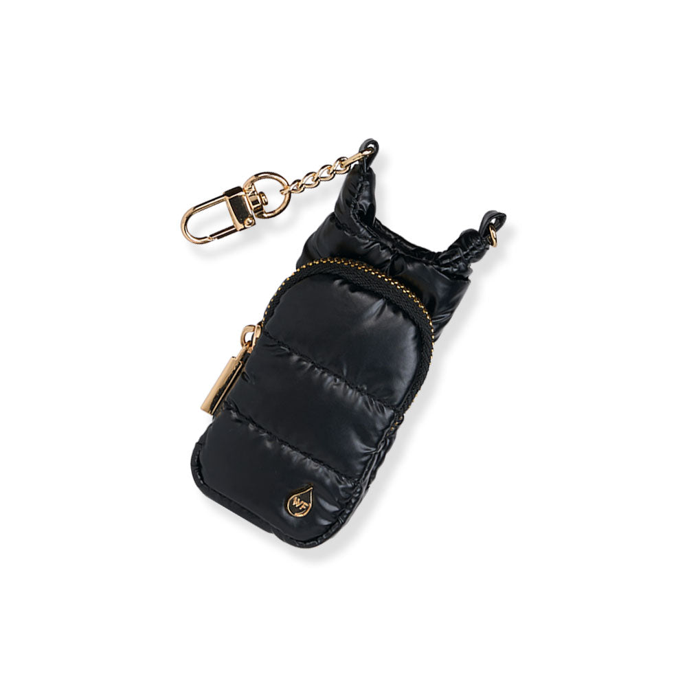Mini HydroBag® Charm- Black Shiny with Gold Hardware