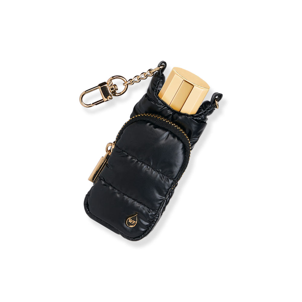 Mini HydroBag® Charm- Black Shiny with Gold Hardware