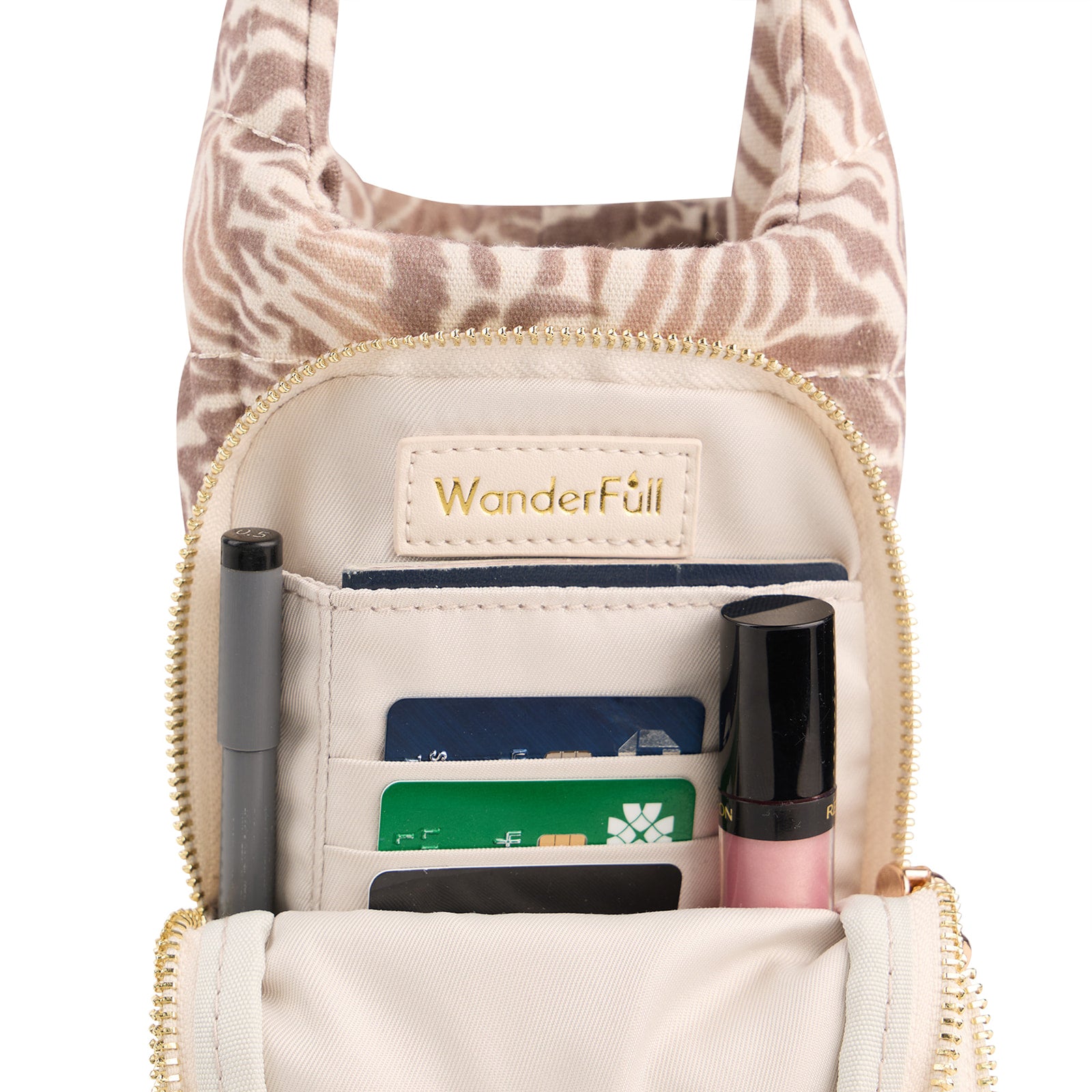 Natural Zebra Print Linen HydroBag®