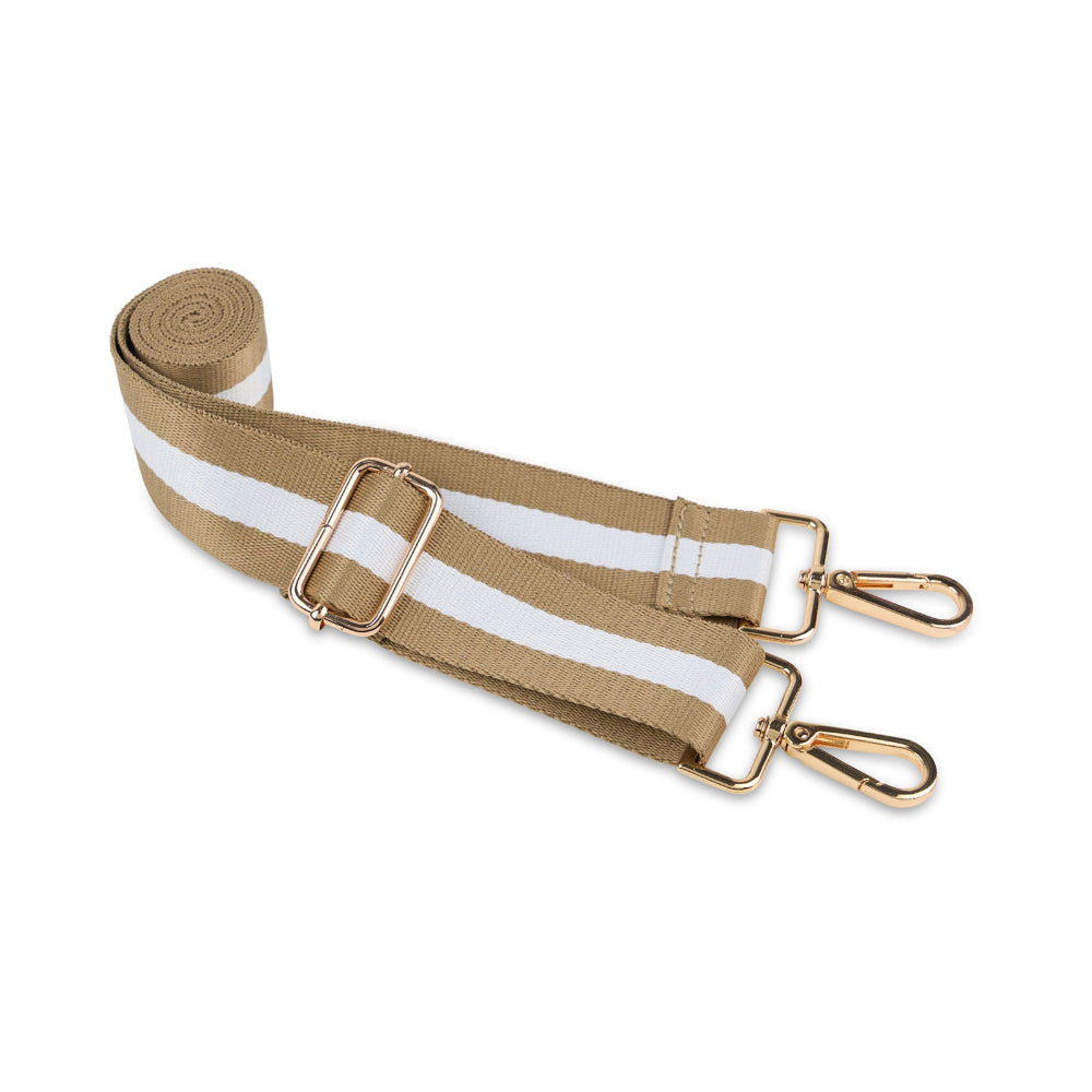 HydroBag HANDLE®- Khaki with Khaki and White Striped Strap and Gold Hardware