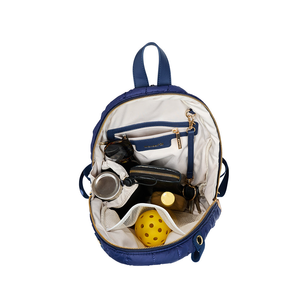 Pickleball HydroSling Bag with Removable Racquet Cover- Navy Matte with Stripe