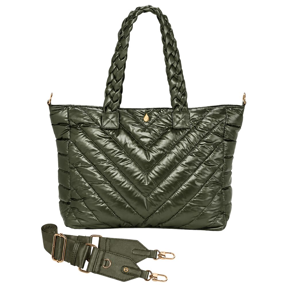 Army Green Quilted HydroTote® All-in-One Everyday Travel & Gym Tote