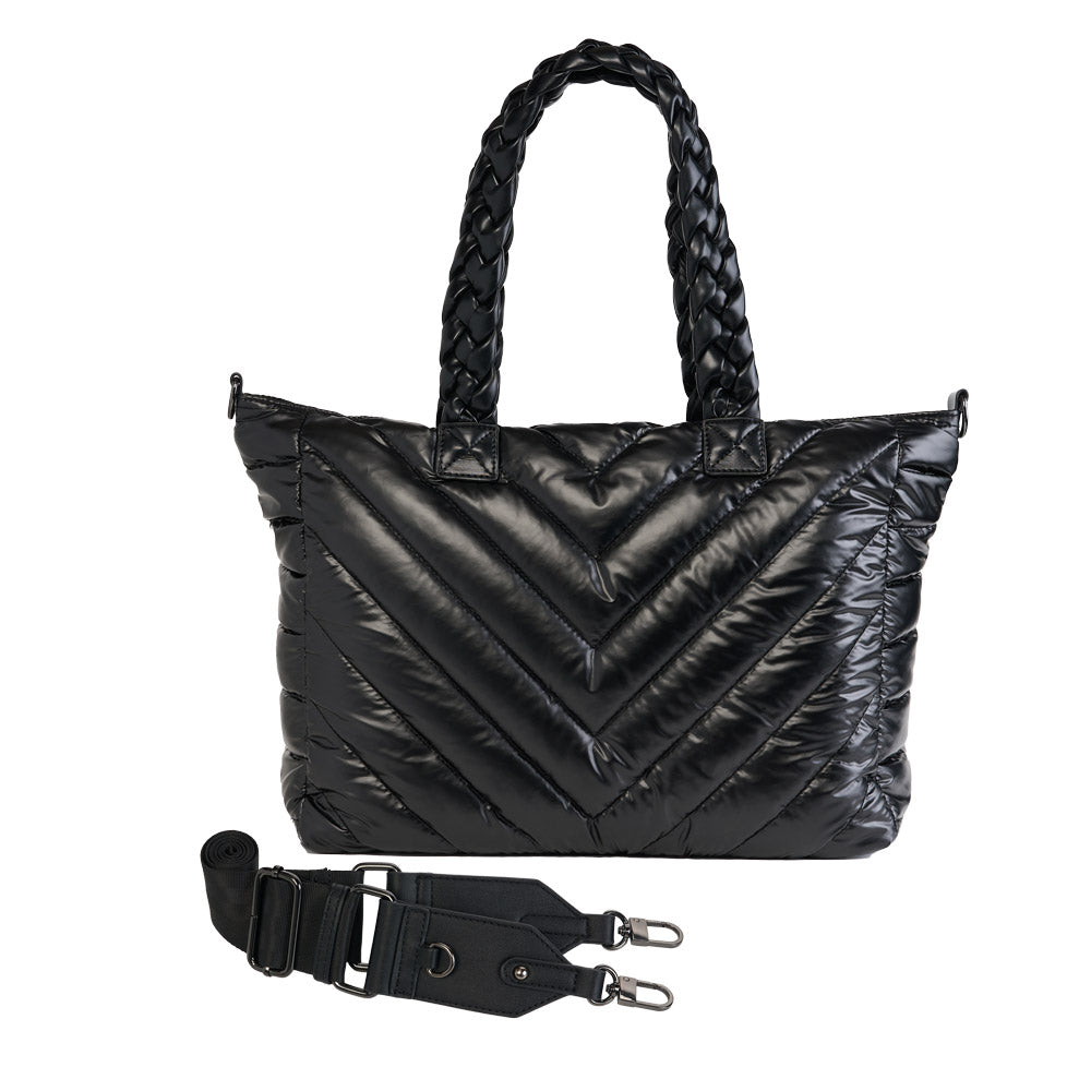 WanderFull-Black Quilted HydroTote