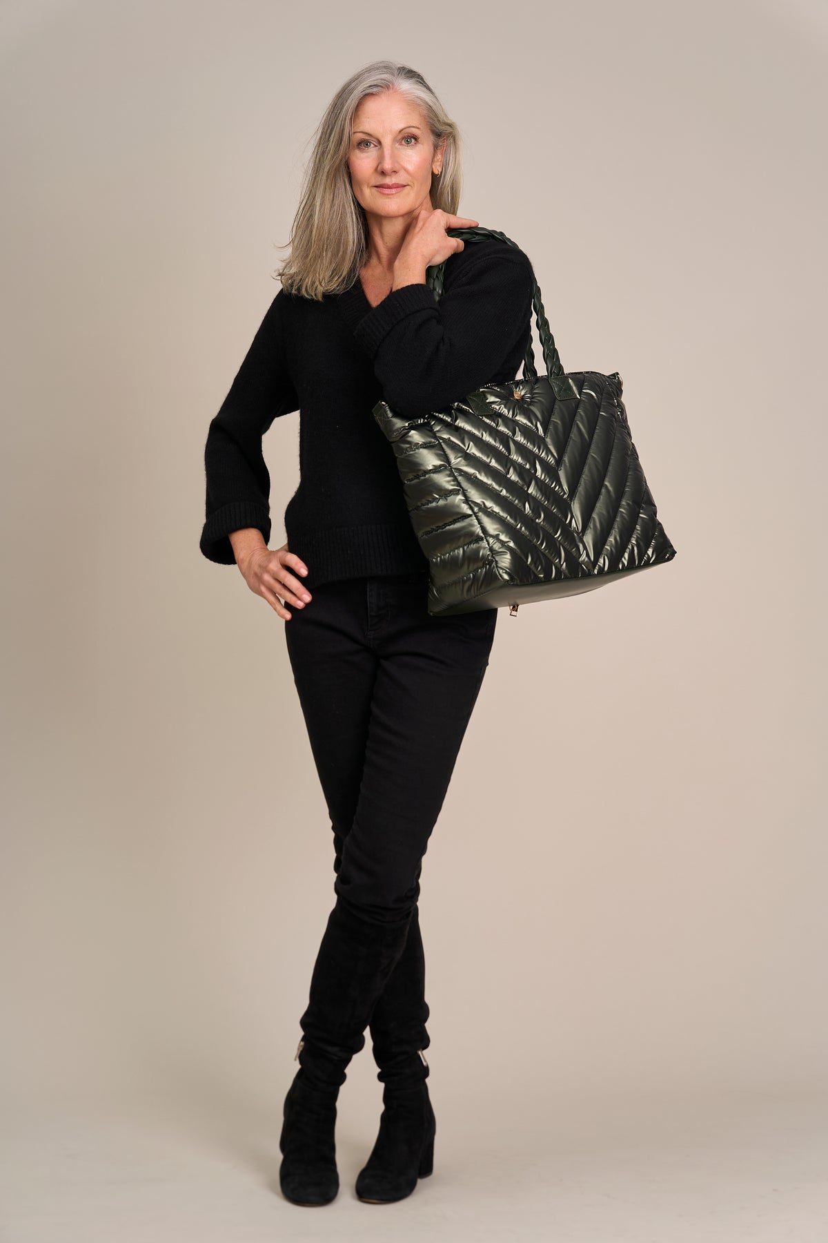 Army Green Quilted HydroTote® All-in-One Everyday Travel & Gym Tote
