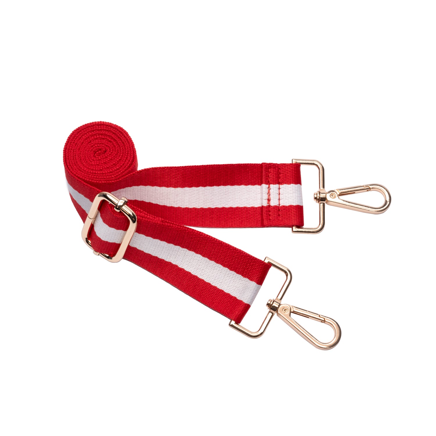 No Logo-Poppy Red Hydrobag with Red and White Striped Strap