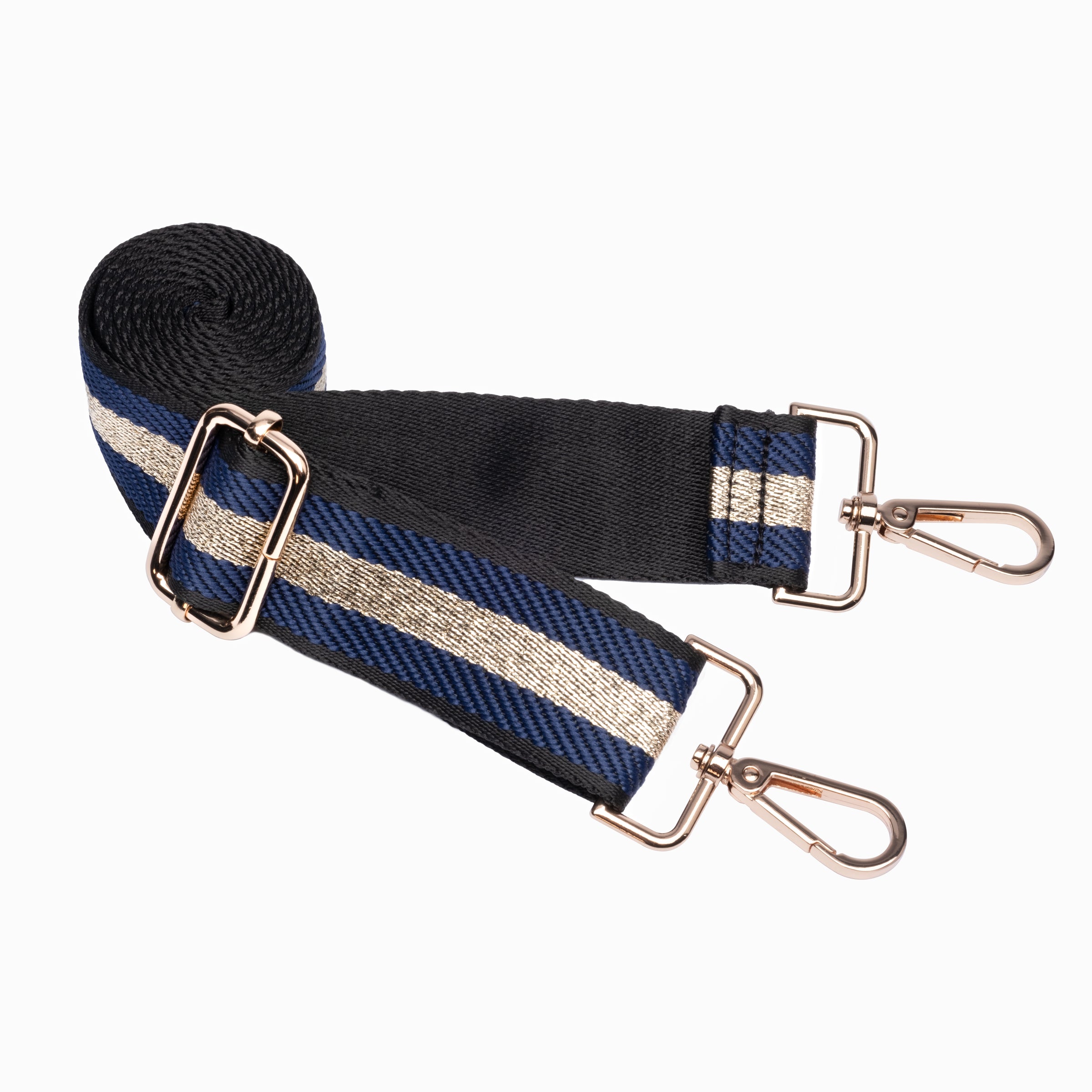 No Logo - Navy Blue Matte HydroBag with Navy/Gold Strap