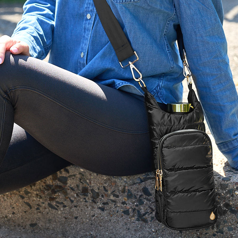 Black Shiny HydroBag® with Gold Hardware