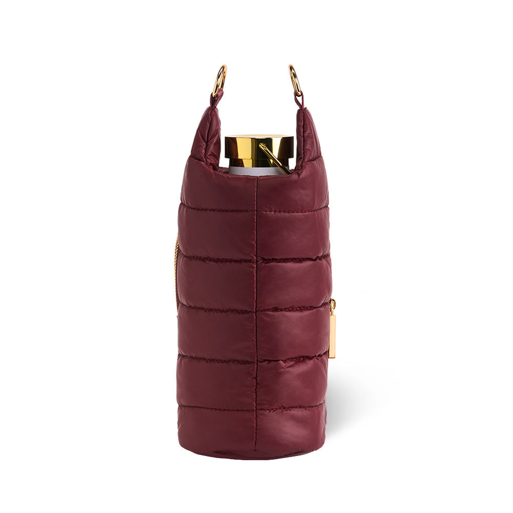 Dark Cherry HydroBag® with Cherry and Black Striped Strap
