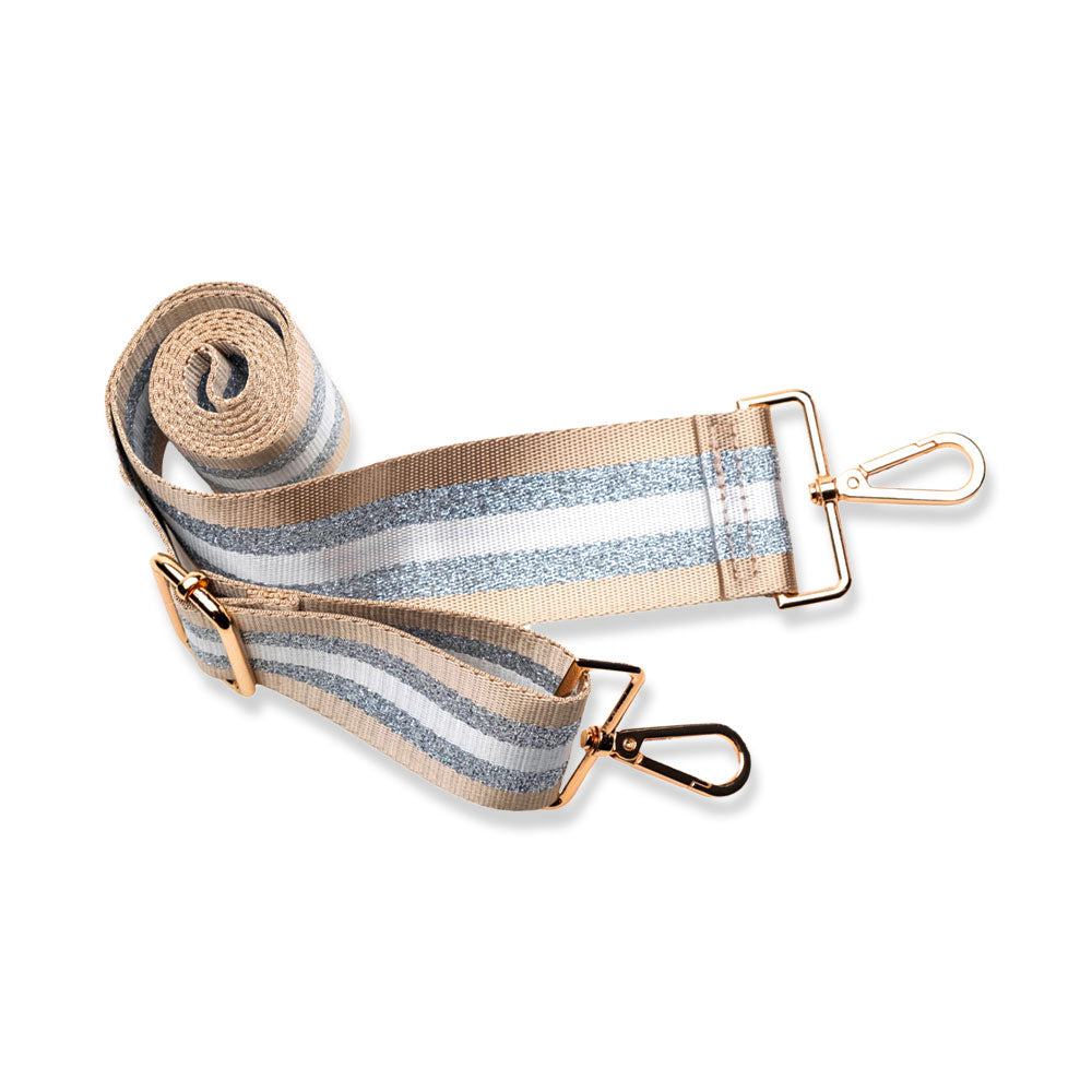 Gold Striped Strap with Gold Hardware