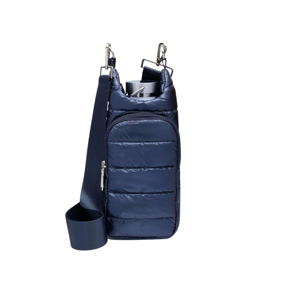 No logo - Navy Blue Shiny HydroBag® with Matching Solid Navy Strap