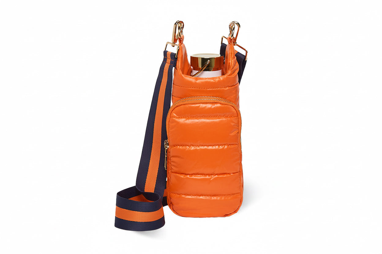 No Logo- Clementine Orange Matte HydroBag® with Navy/Orange Strap