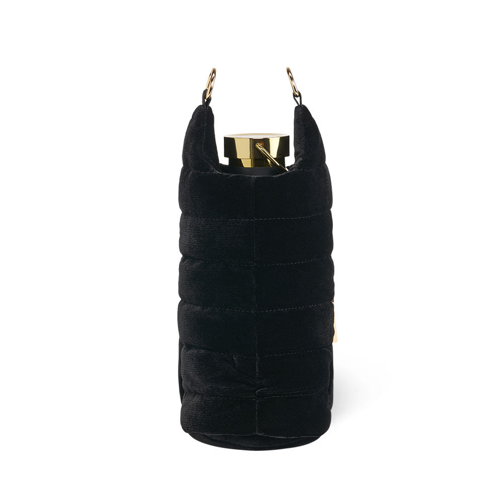 Velvet HydroBag® with Velvet and Gold chain strap- Black