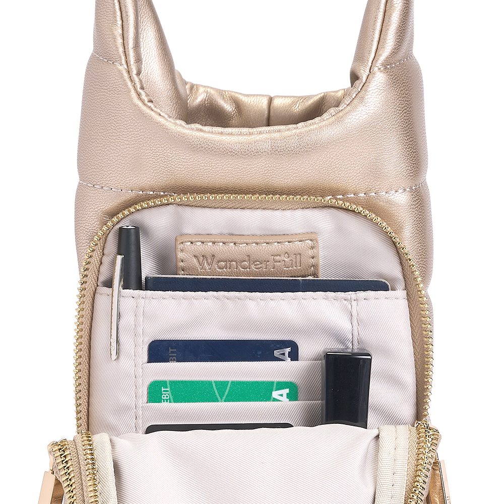 Soft Gold Vegan Leather HydroBag® with Strap Bundle