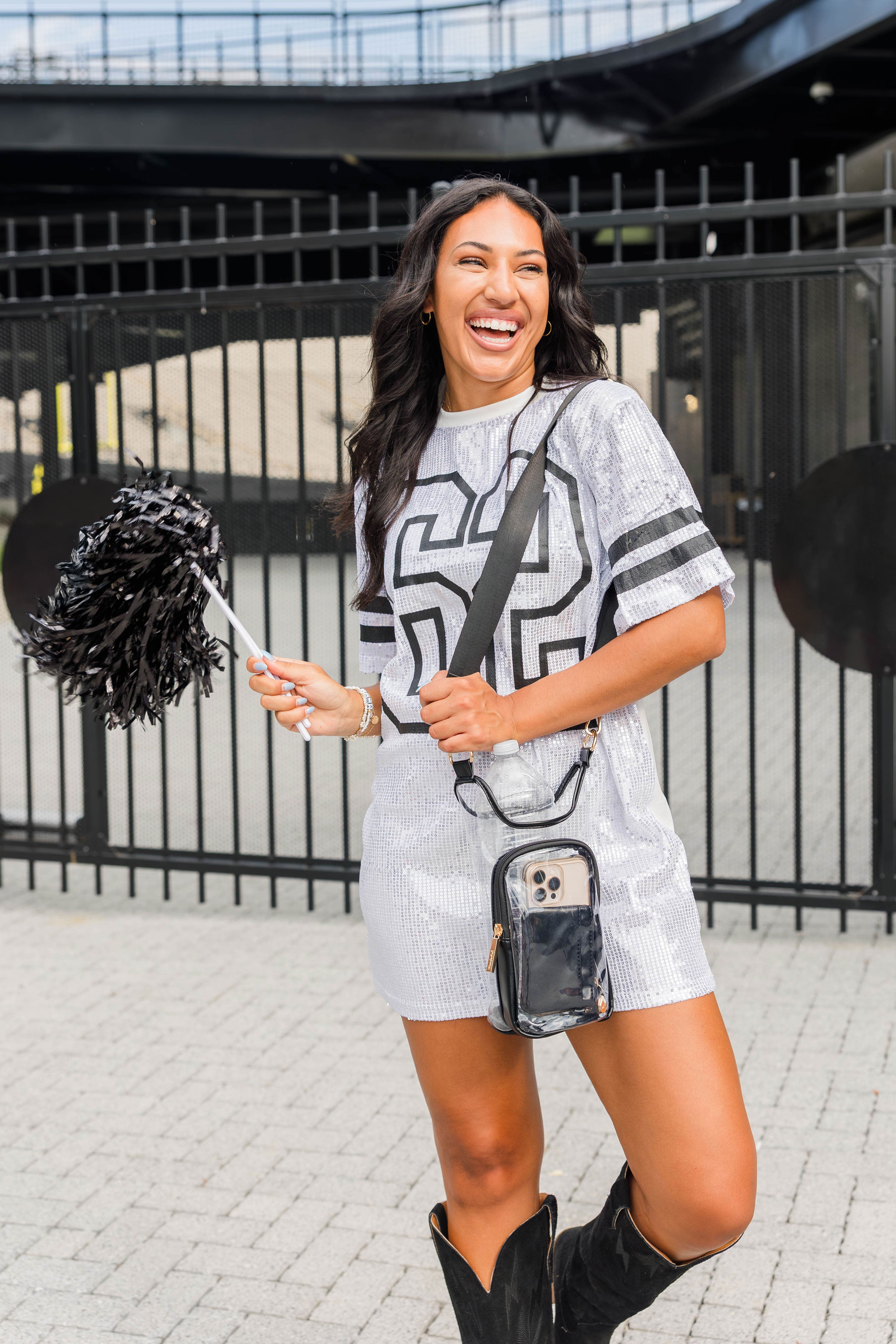 Clear HydroBag® Stadium with Black Trim and Matching Pouch