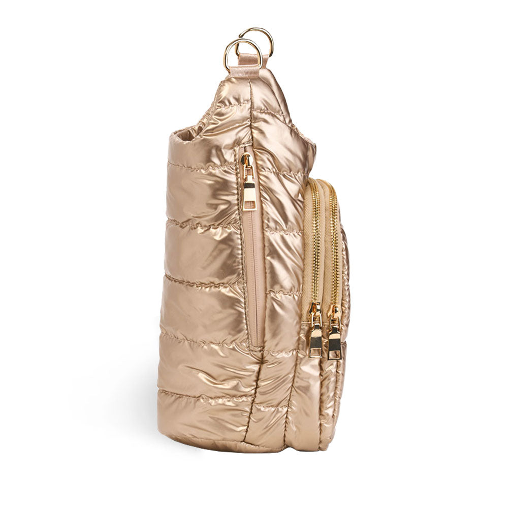 HydroBag® HANDLE™- Gold Shiny with Vegan Leather Trimmed Solid Strap