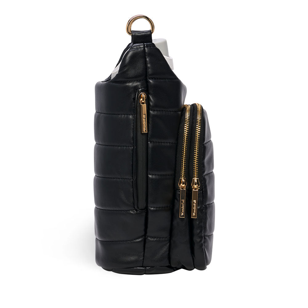 HydroBag® HANDLE™- Black Vegan Leather with Strap Bundle