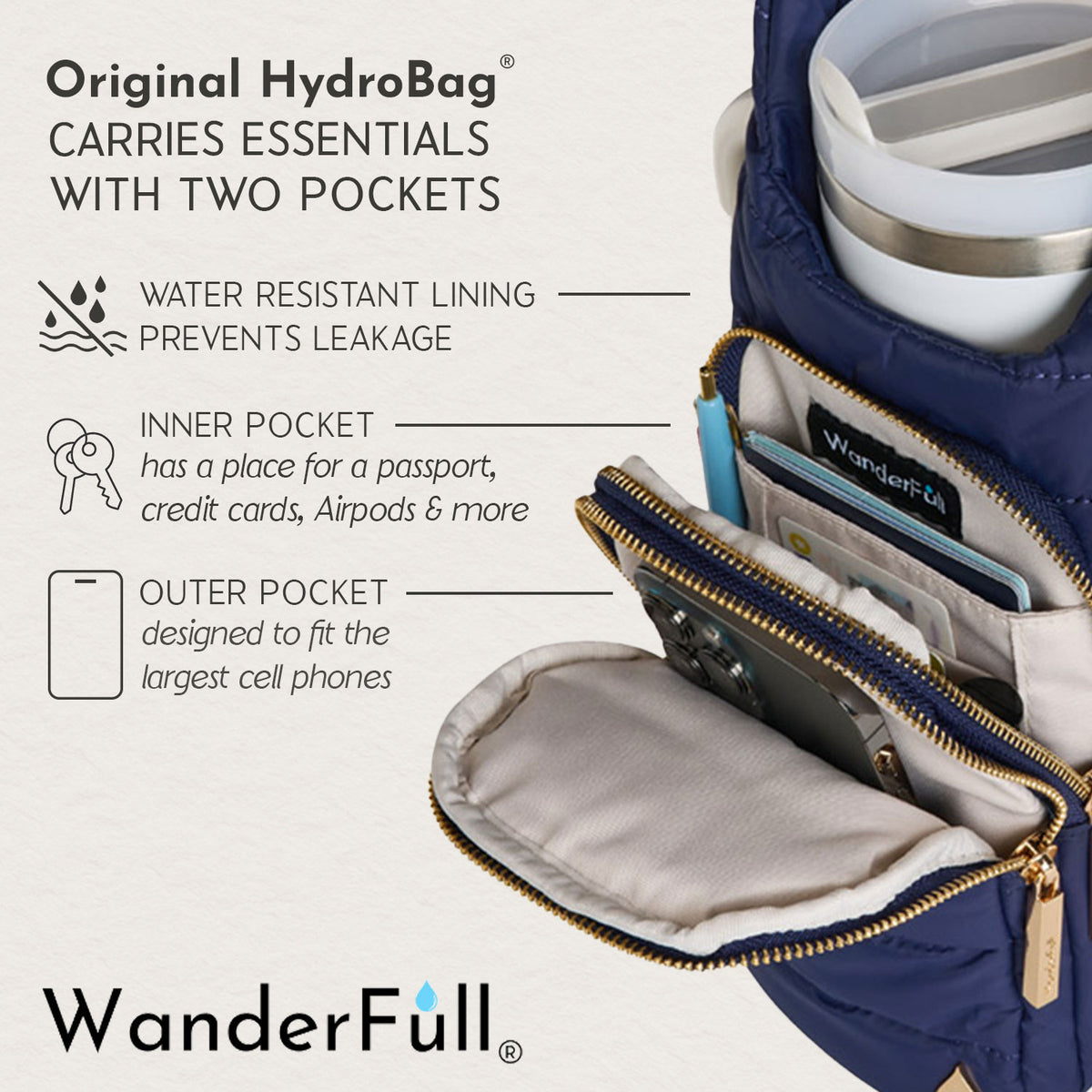 HydroBag® HANDLE®- Island Navy Matte