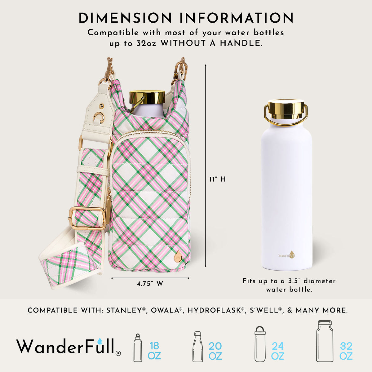 Pink & Green Plaid HydroBag®