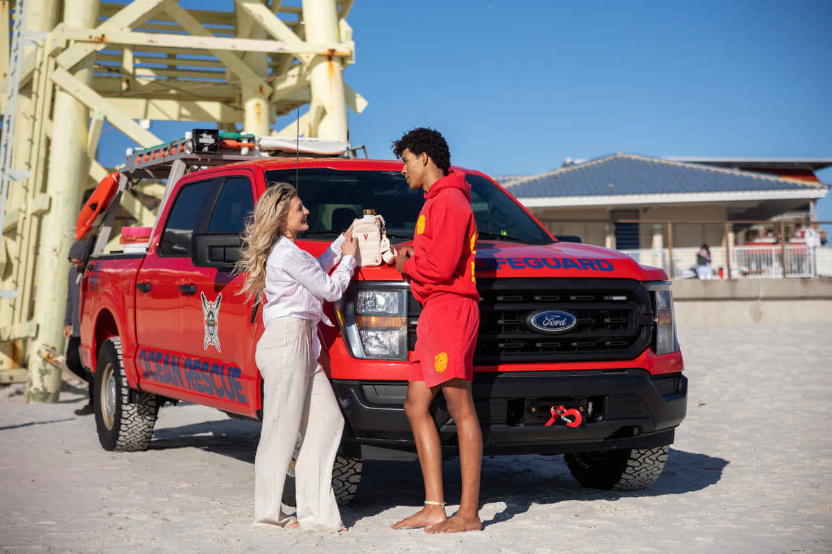 Natural Canvas HydroBag® with Lobster Embroidery