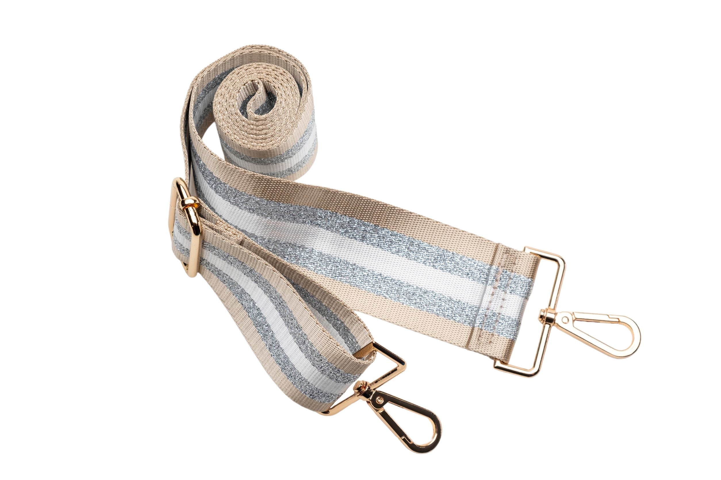 No Logo Gold HydroBag with Striped Strap