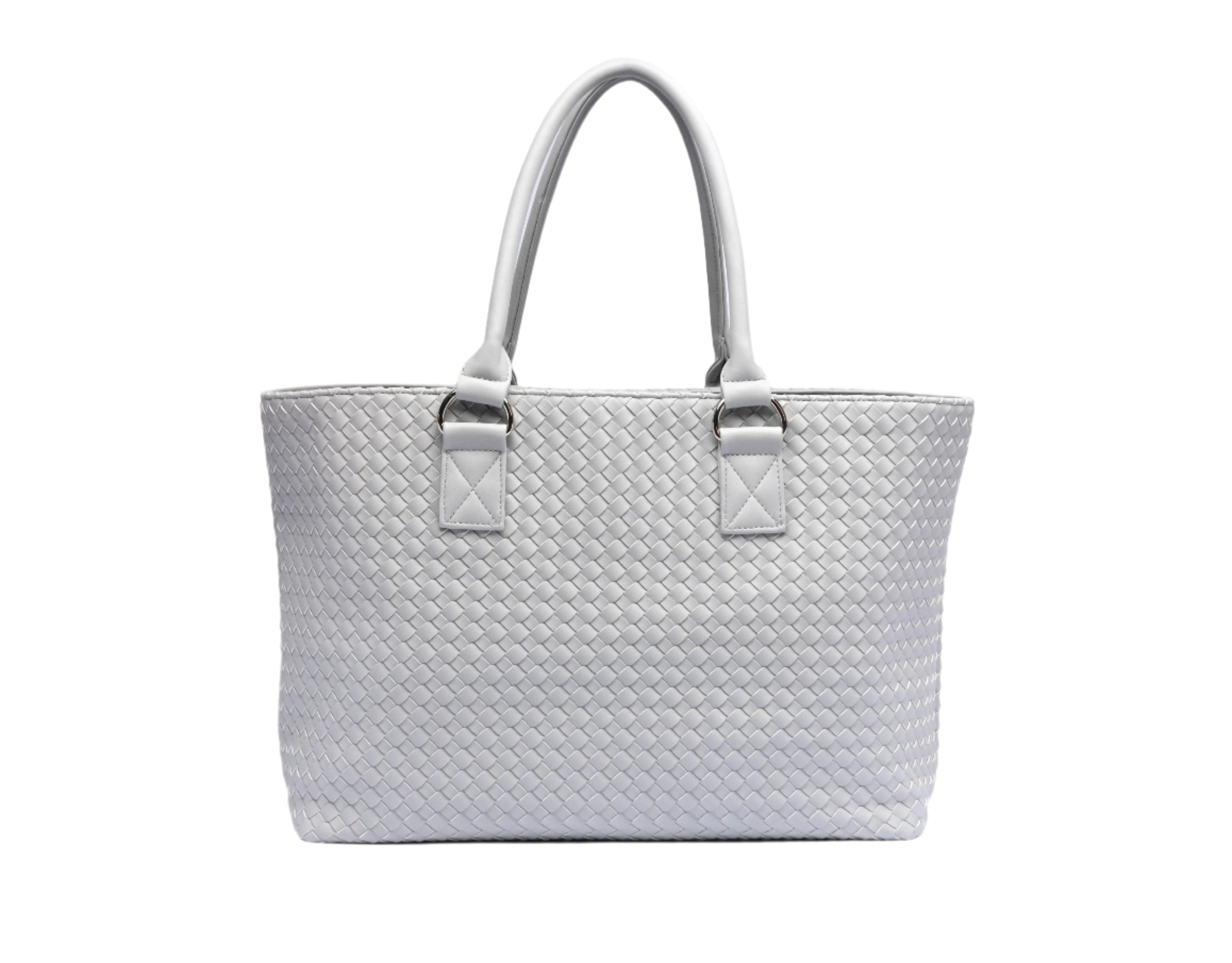 Bottega Veneta Woven Tote in Gray