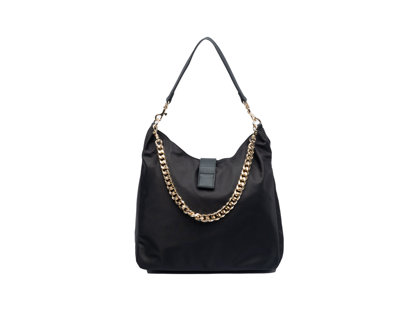 Black HydroHobo Bag with Gold Hardware