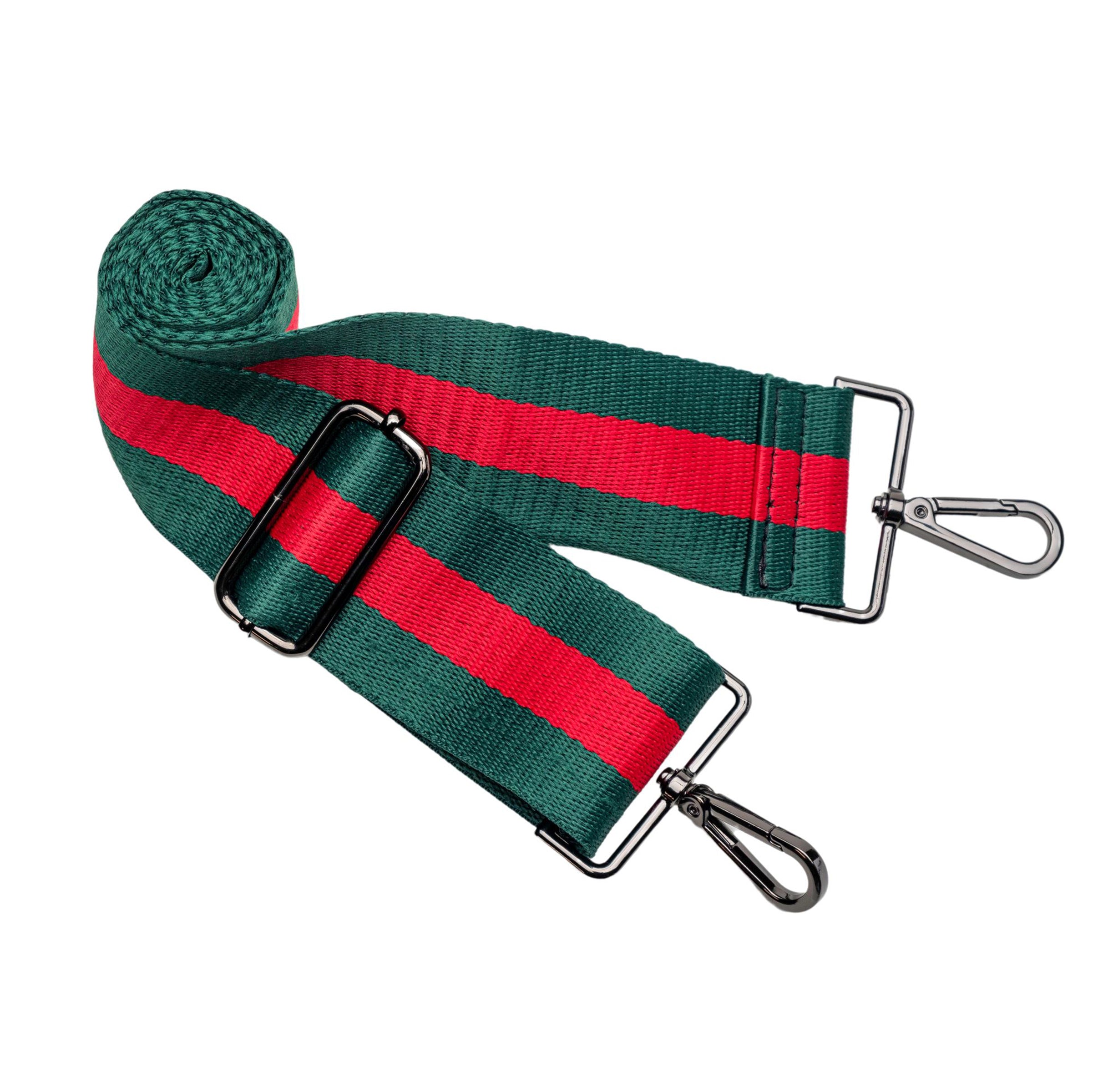 Red/Green Strap with Gunmetal Hardware