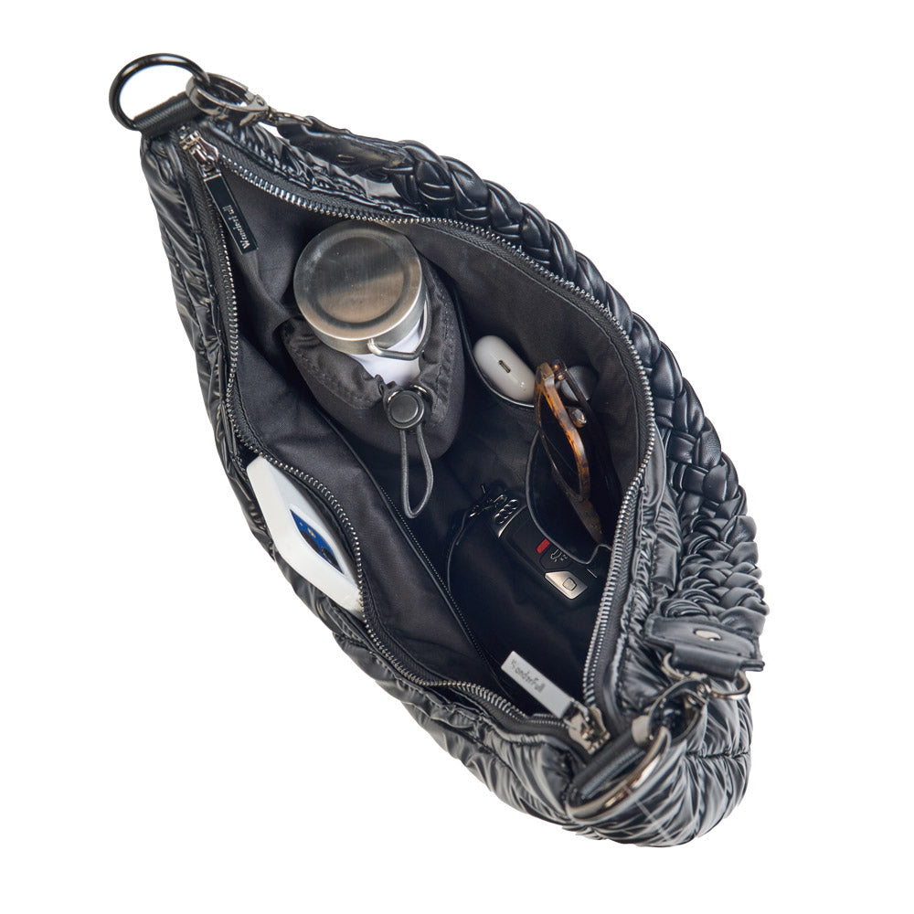 Black Pearl Half Moon HydroHobo® Bag- bottle included