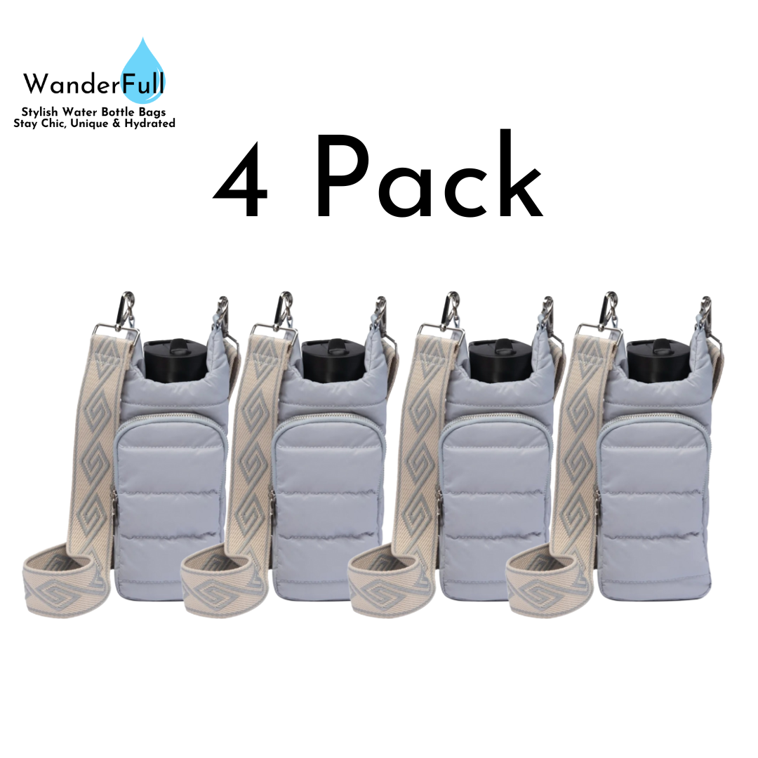 Wholesale Packs (4 or 10) - Sky Gray HydroBag Tan/Gray Strap