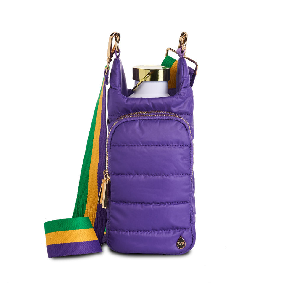 Deep Violet Matte HydroBag® with Mardi Gras Strap